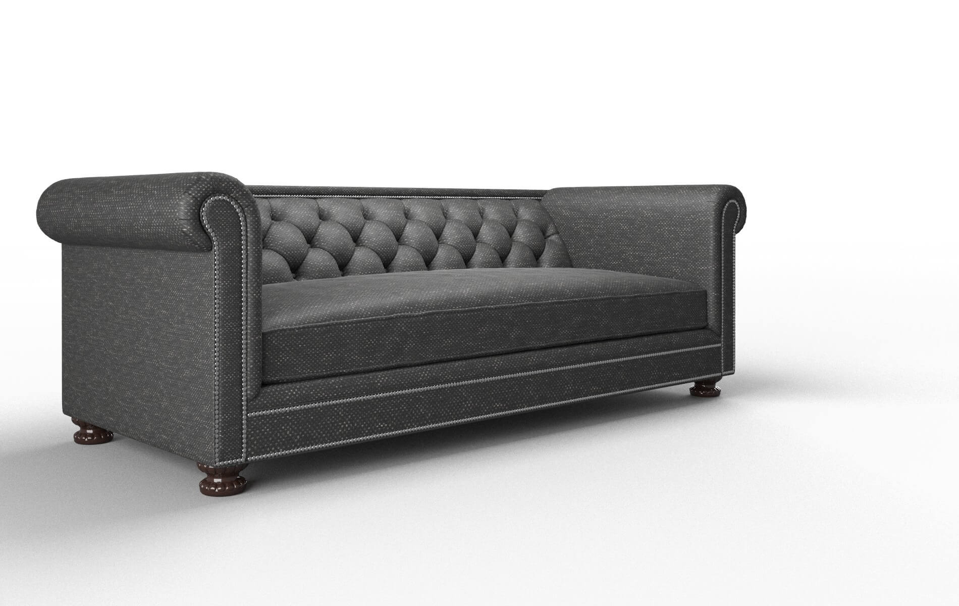 Athens Phoenix Charcoal Sofa espresso legs 2