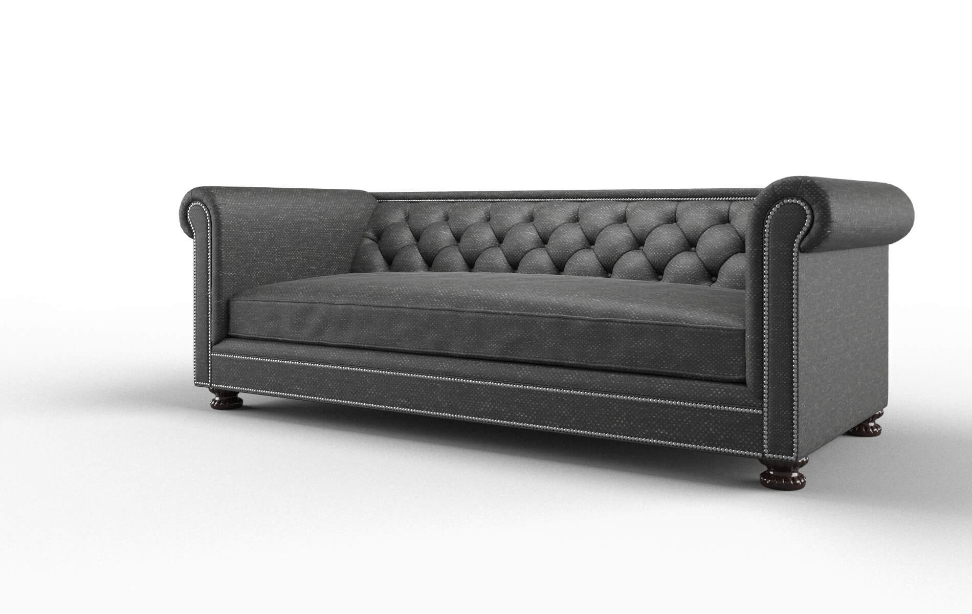 Athens Phoenix Charcoal Sofa espresso legs 4