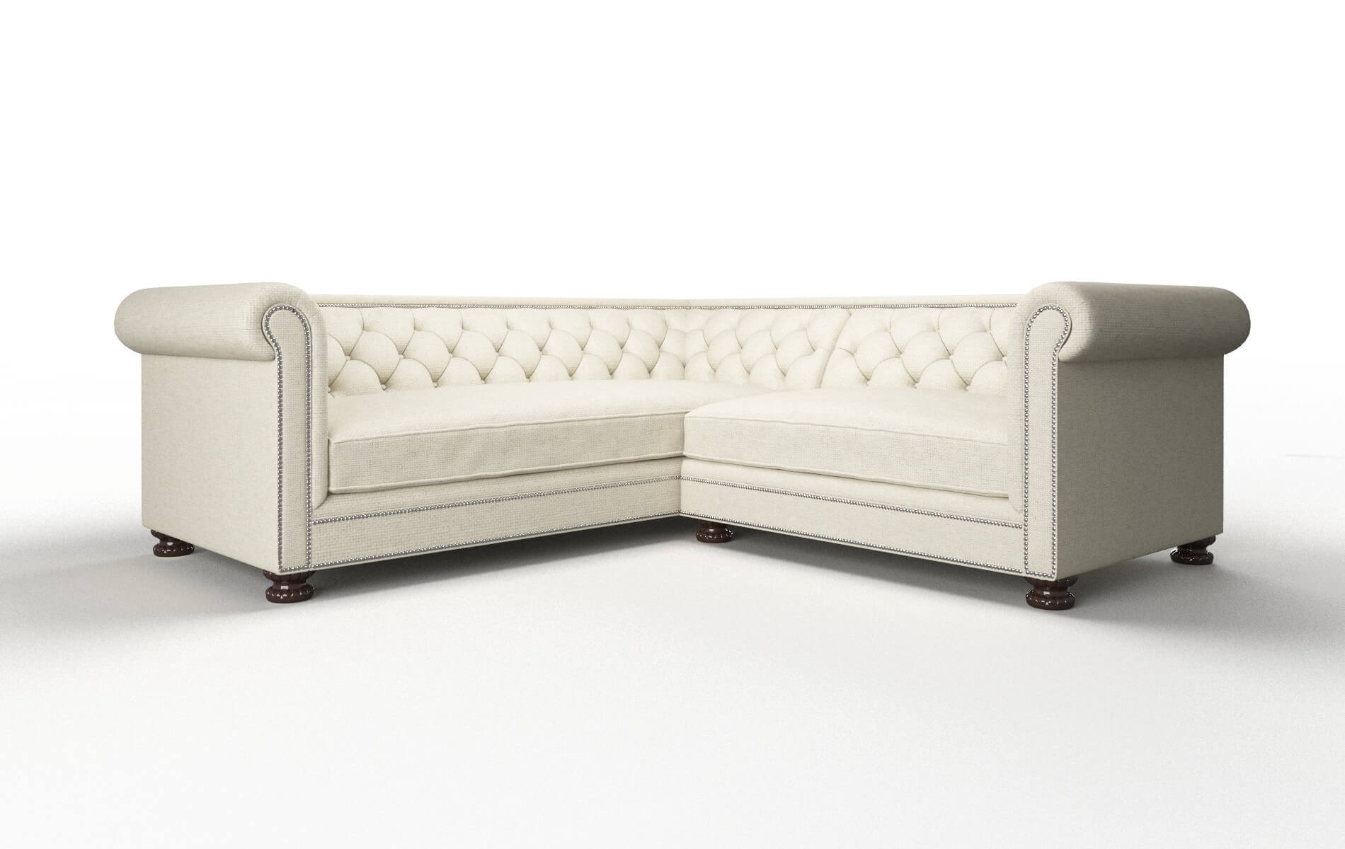 Athens Redondo Oyster Sectional espresso legs