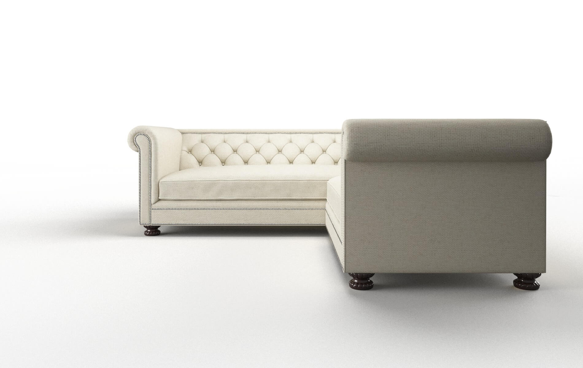 Athens Redondo Oyster Sectional espresso legs 5