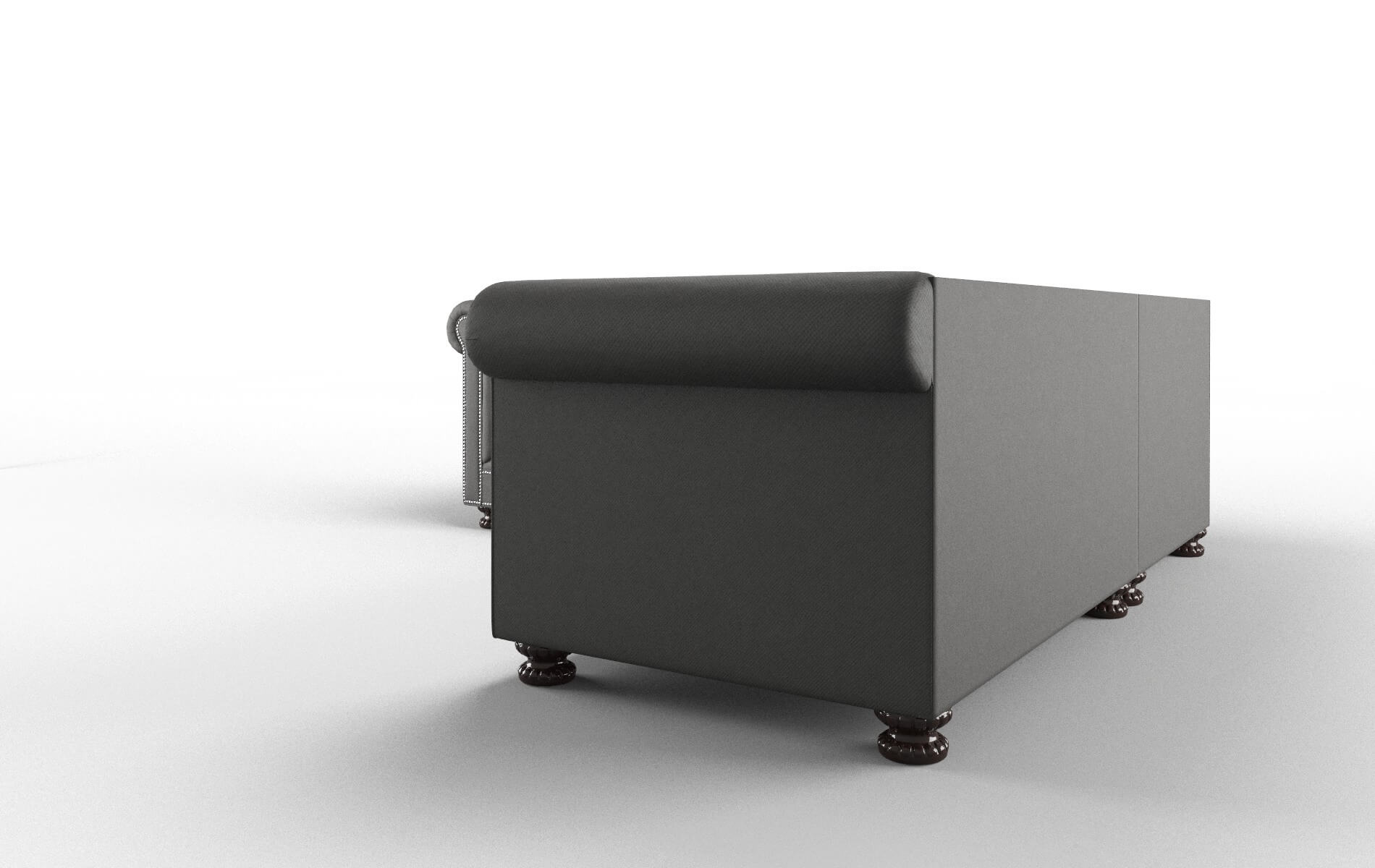 Athens Rocket Charcoal Sectional espresso legs 4