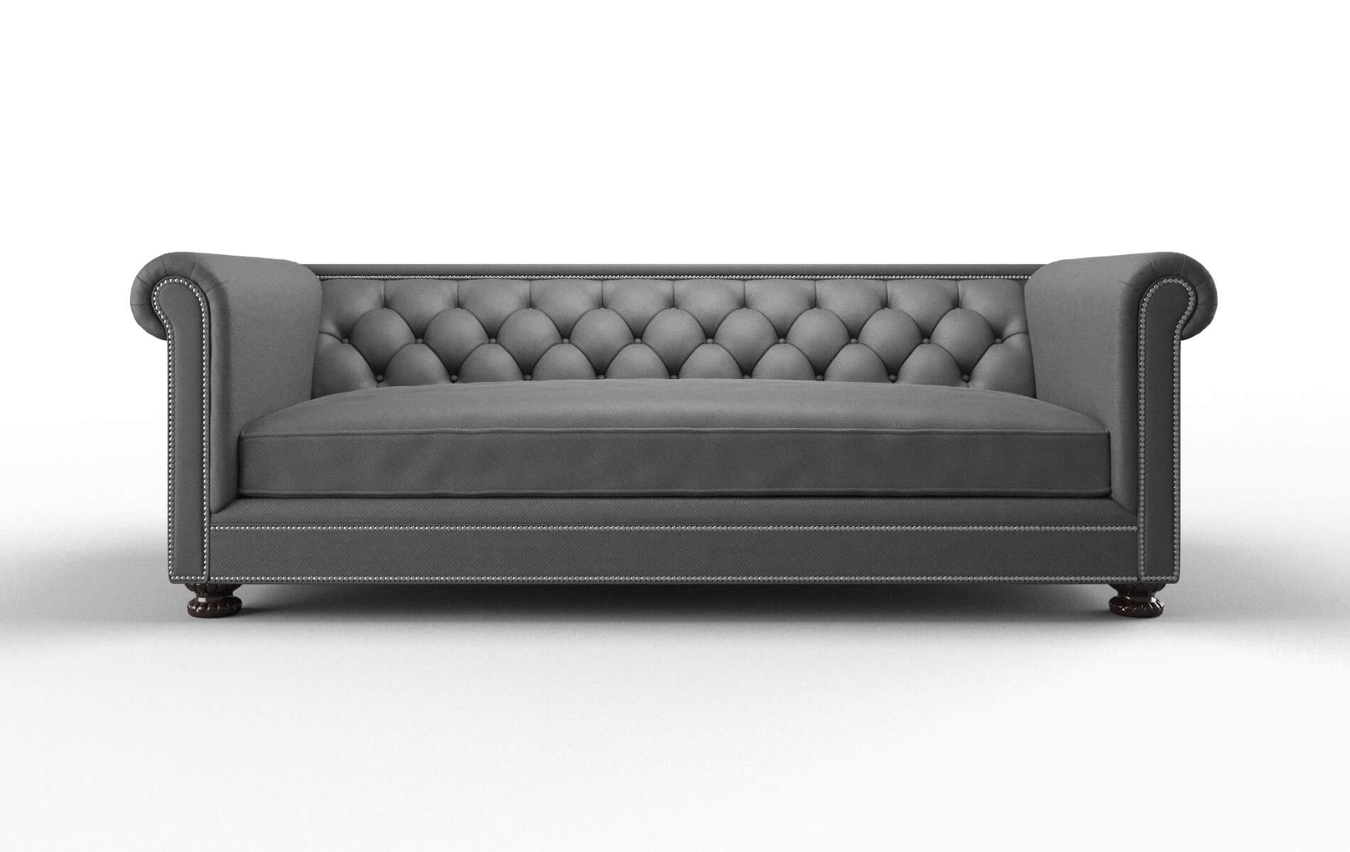 Athens Rocket Charcoal Sofa espresso legs 1