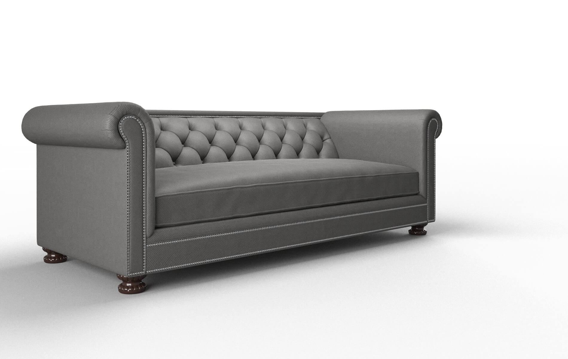 Athens Rocket Charcoal Sofa espresso legs 2