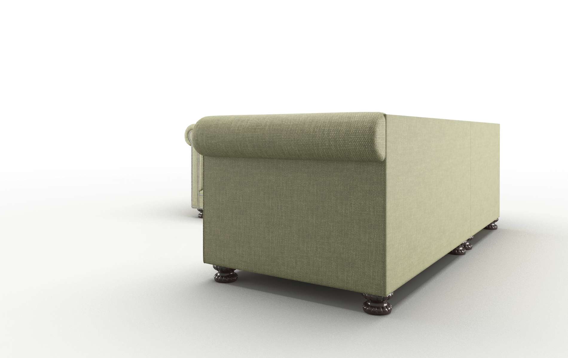 Athens Rocket Evergreen Sectional espresso legs 4