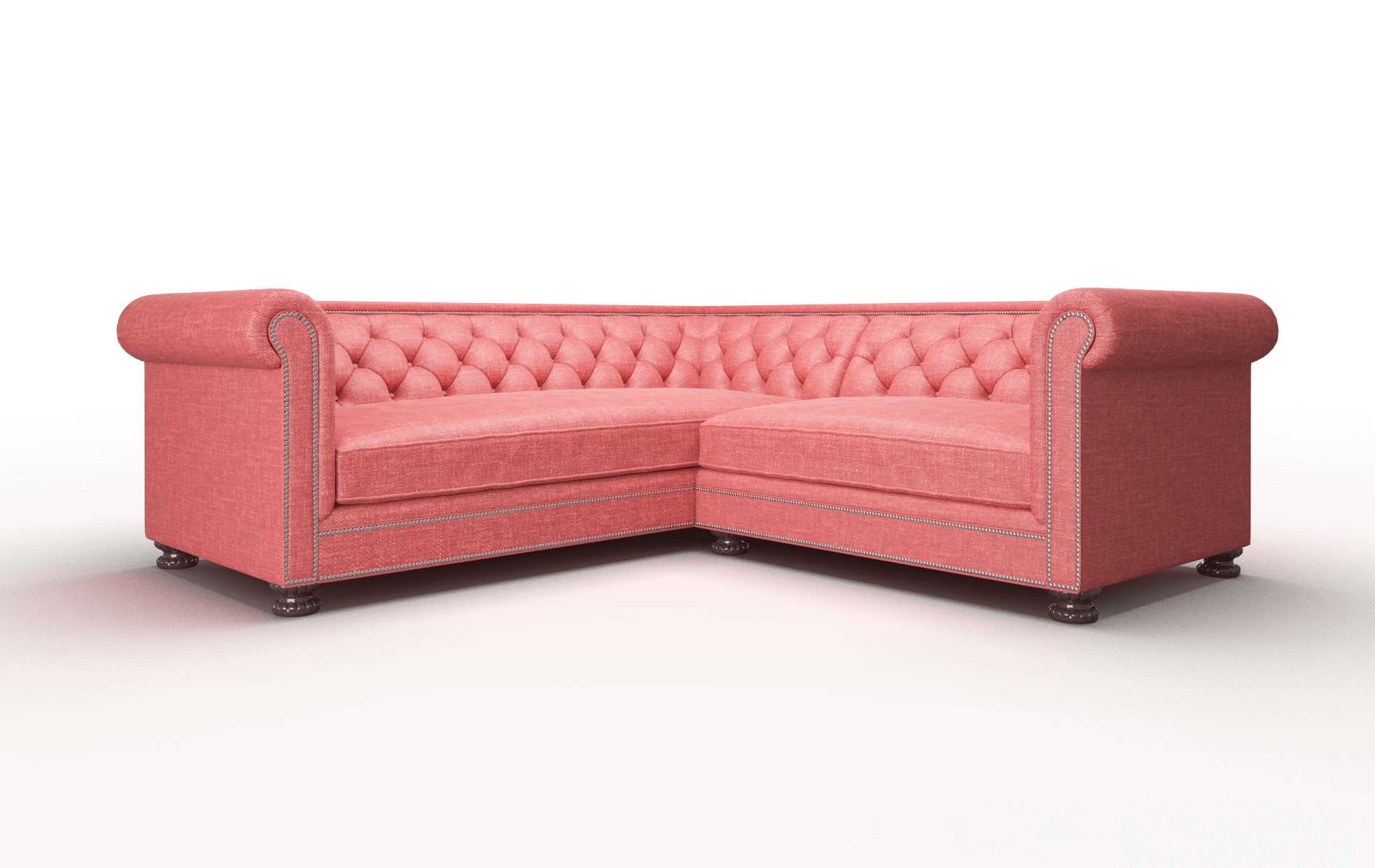 Athens Royale Berry Sectional espresso legs