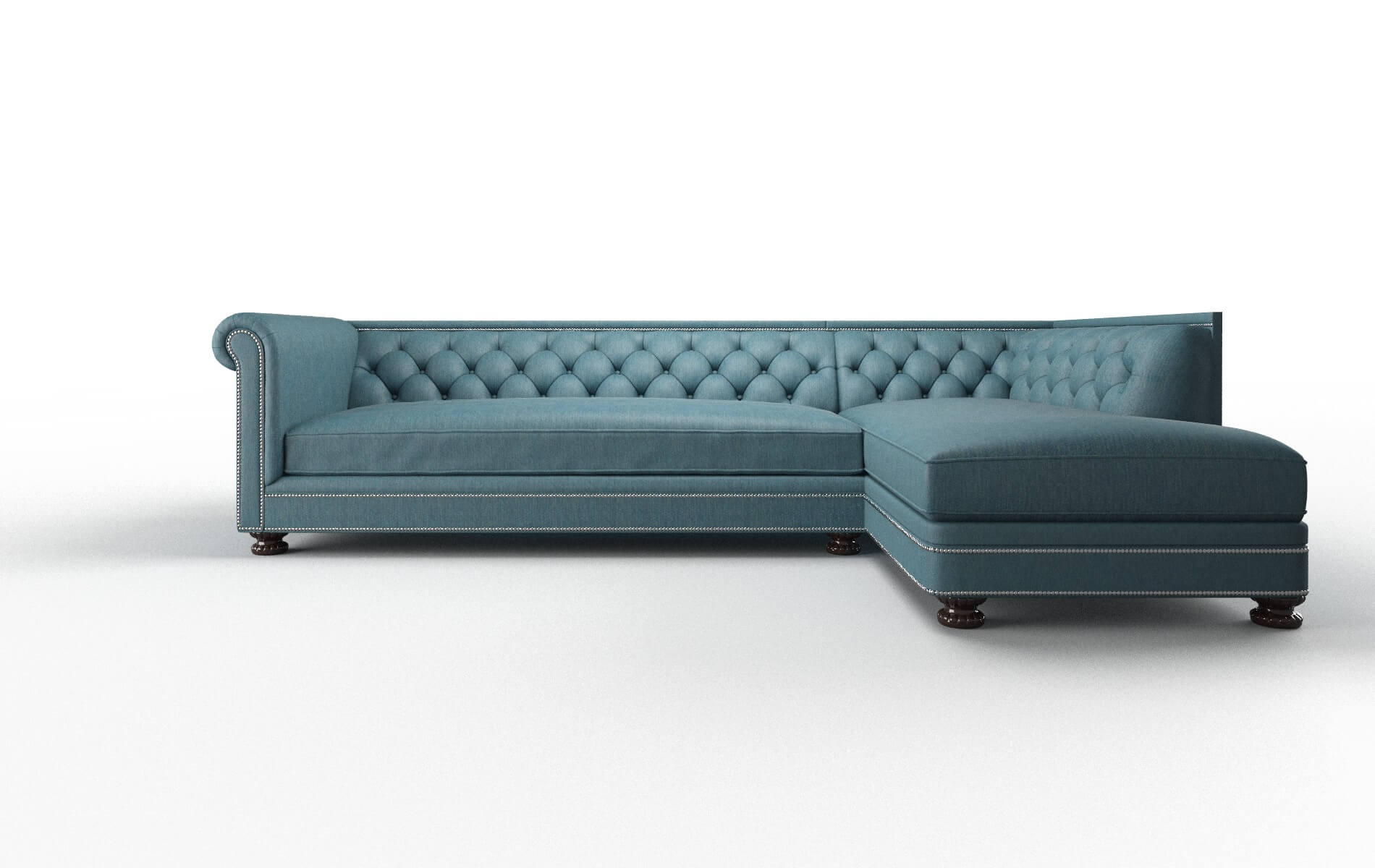 Athens Royale Electric_blue Panel espresso legs