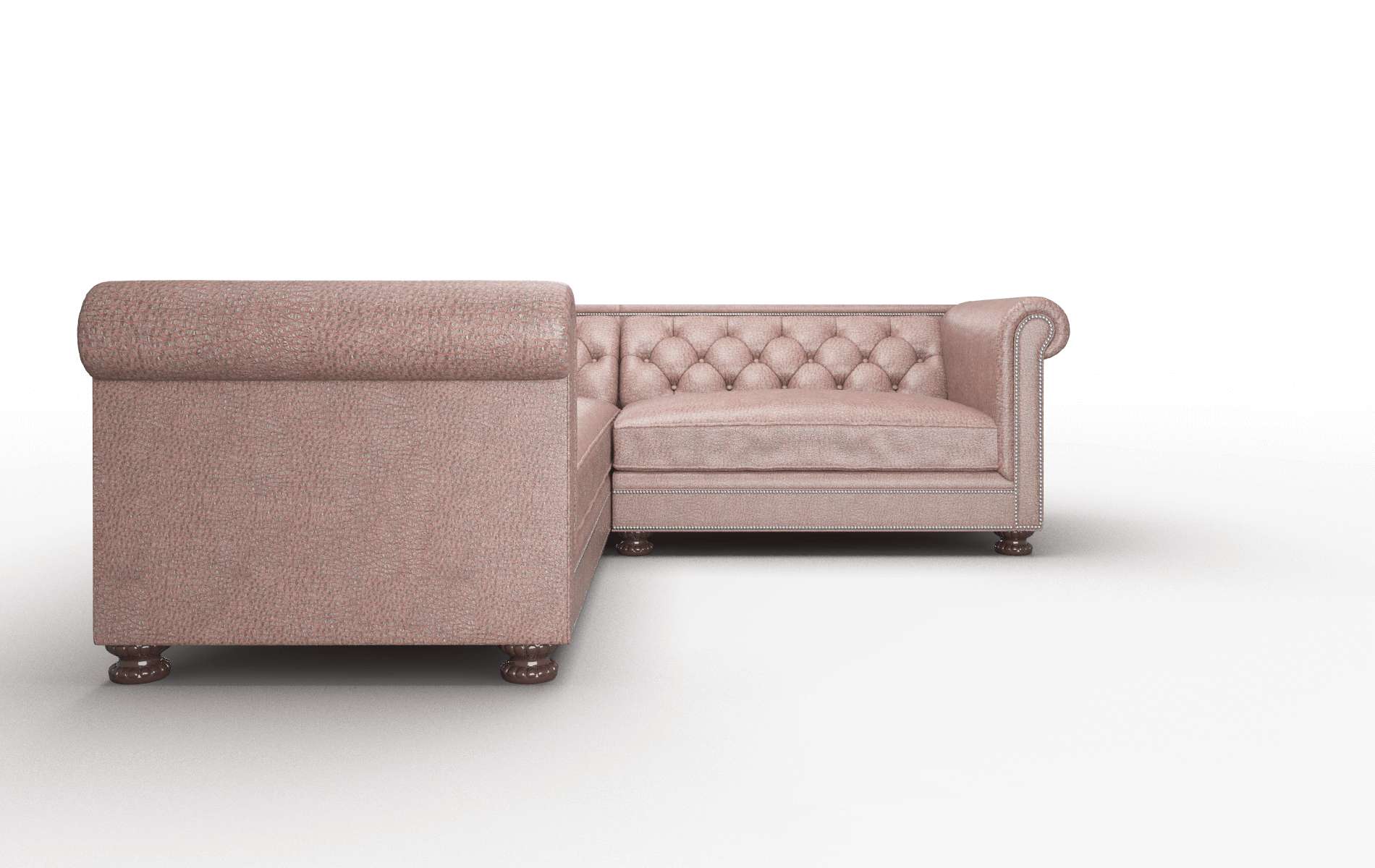 Athens Royale Mocha Sectional espresso legs 2