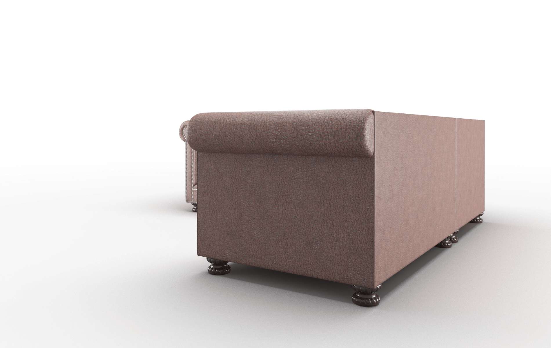 Athens Royale Mocha Sectional espresso legs 4