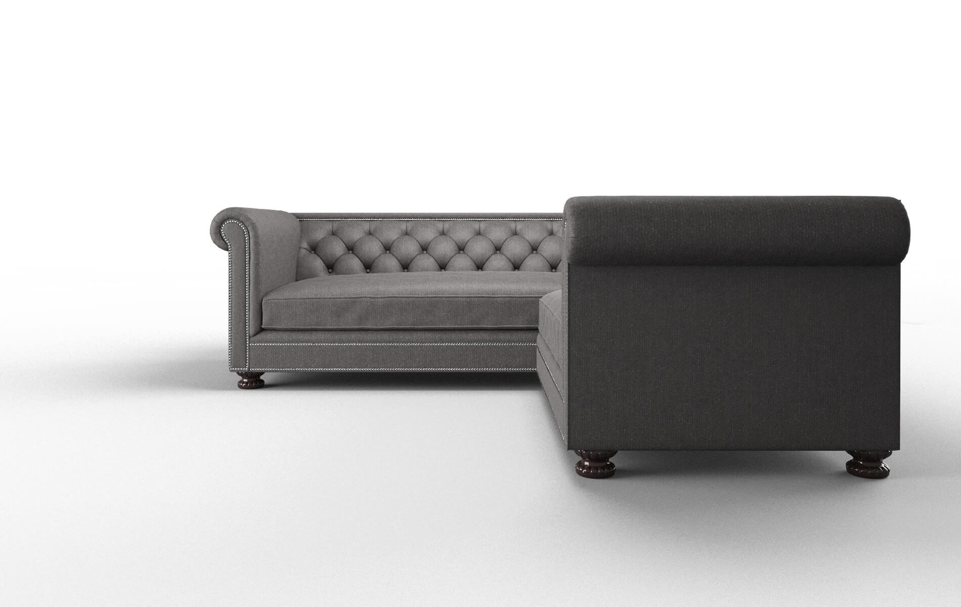 Athens Sasha Grey Sectional espresso legs 5