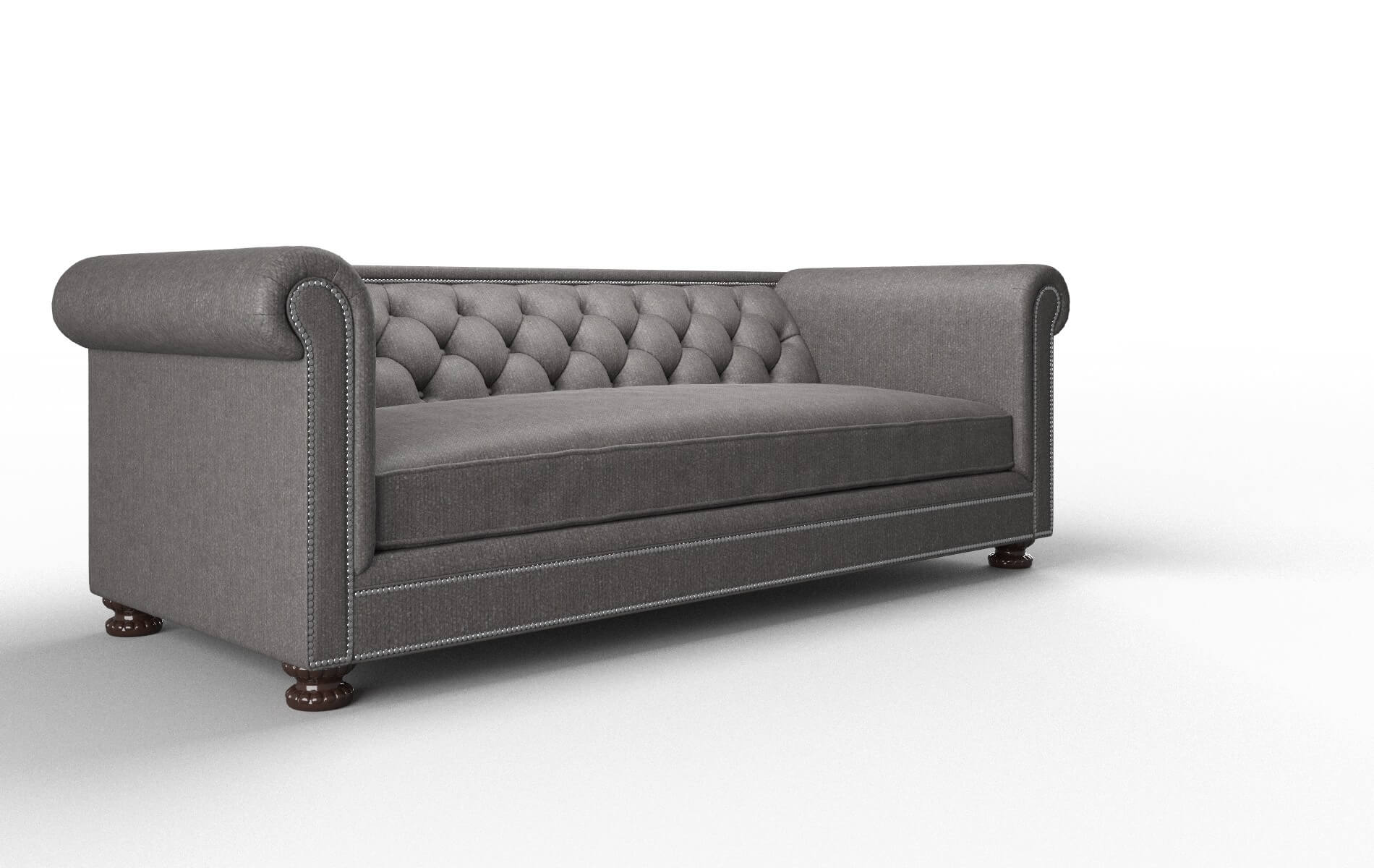 Athens Sasha Grey Sofa espresso legs 2