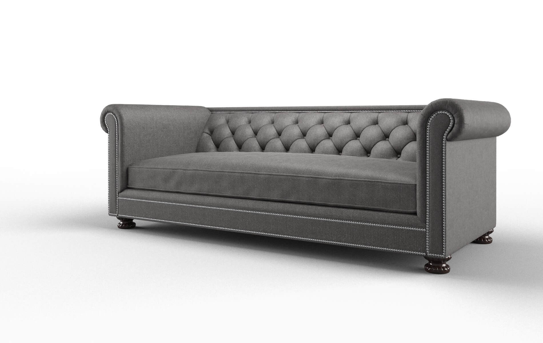 Athens Sasha Grey Sofa espresso legs 4