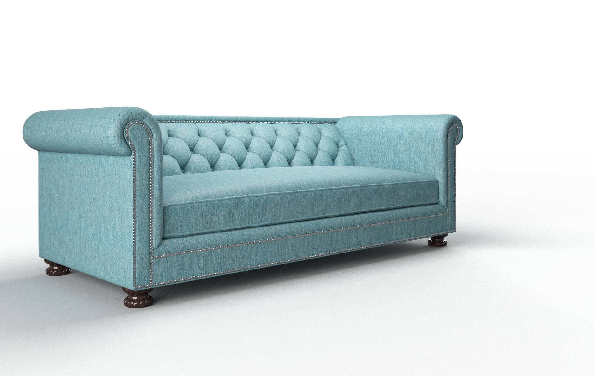 Athens Sorrento Denim Sofa espresso legs 2