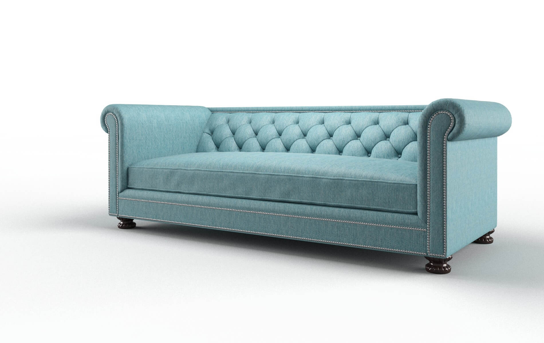 Athens Sorrento Denim Sofa espresso legs 4