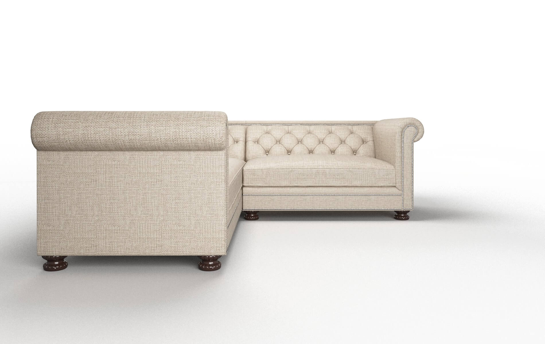 Athens Sosoftness 74 Sectional espresso legs 2