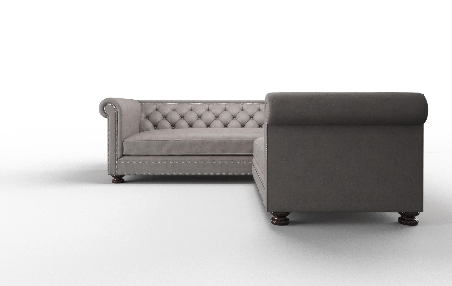 Athens Suave Slate Sectional espresso legs 5
