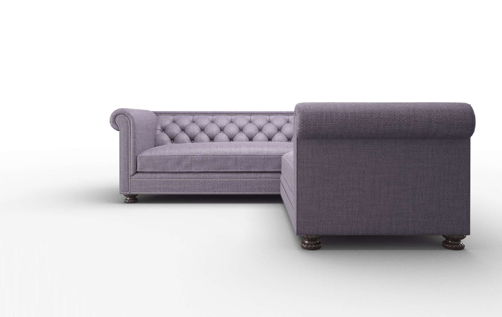 Athens Tess Blackberry Sectional espresso legs 5