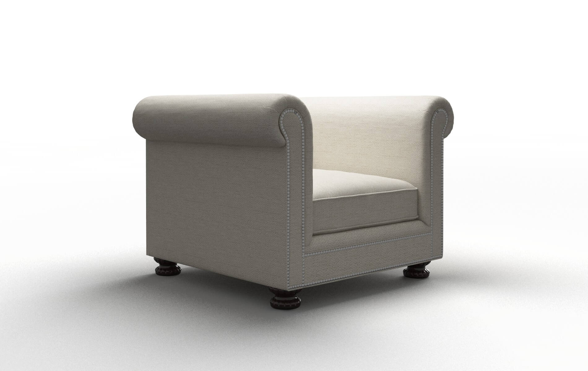 Athens Venus Cream Chair espresso legs 2