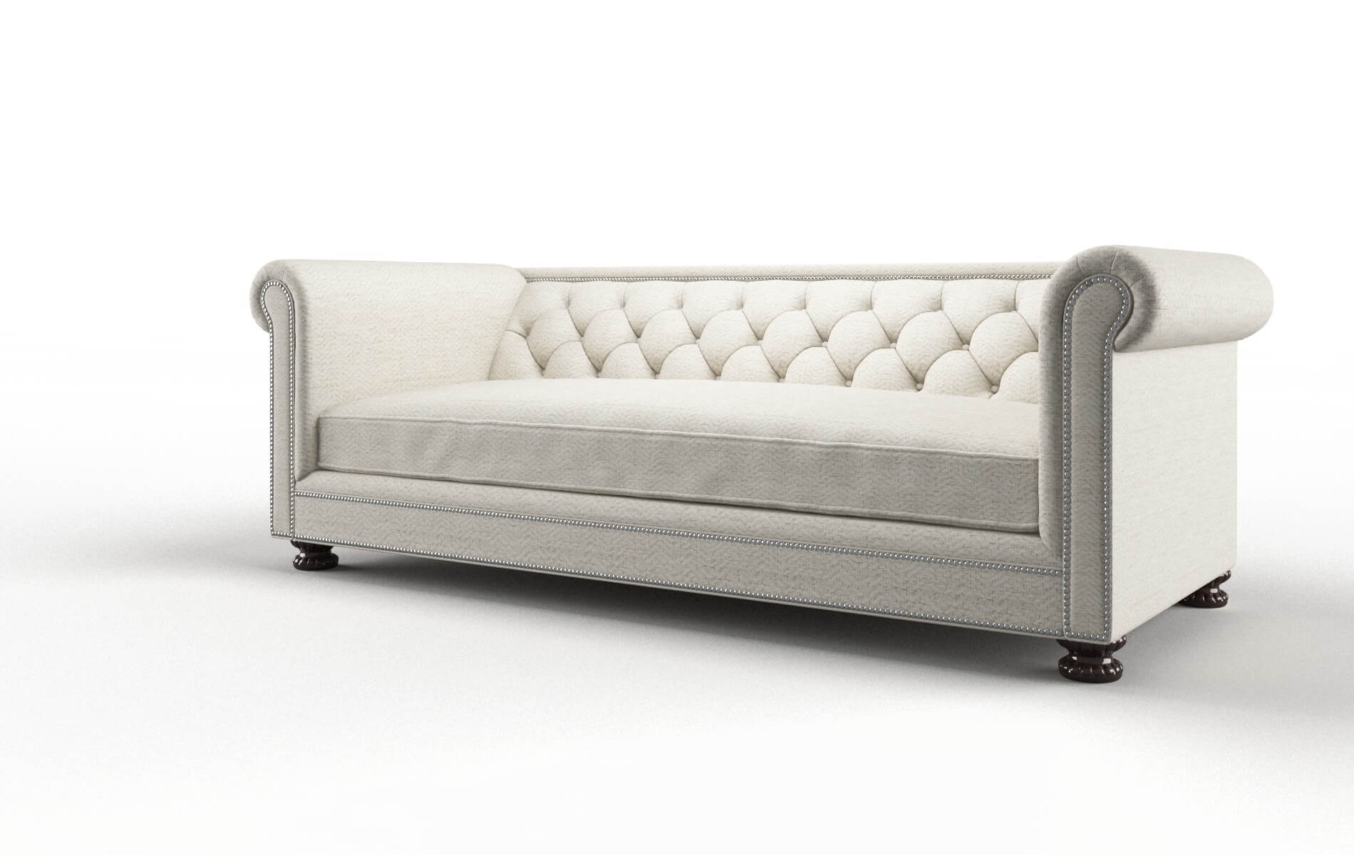 Athens Venus Cream Sofa espresso legs 4