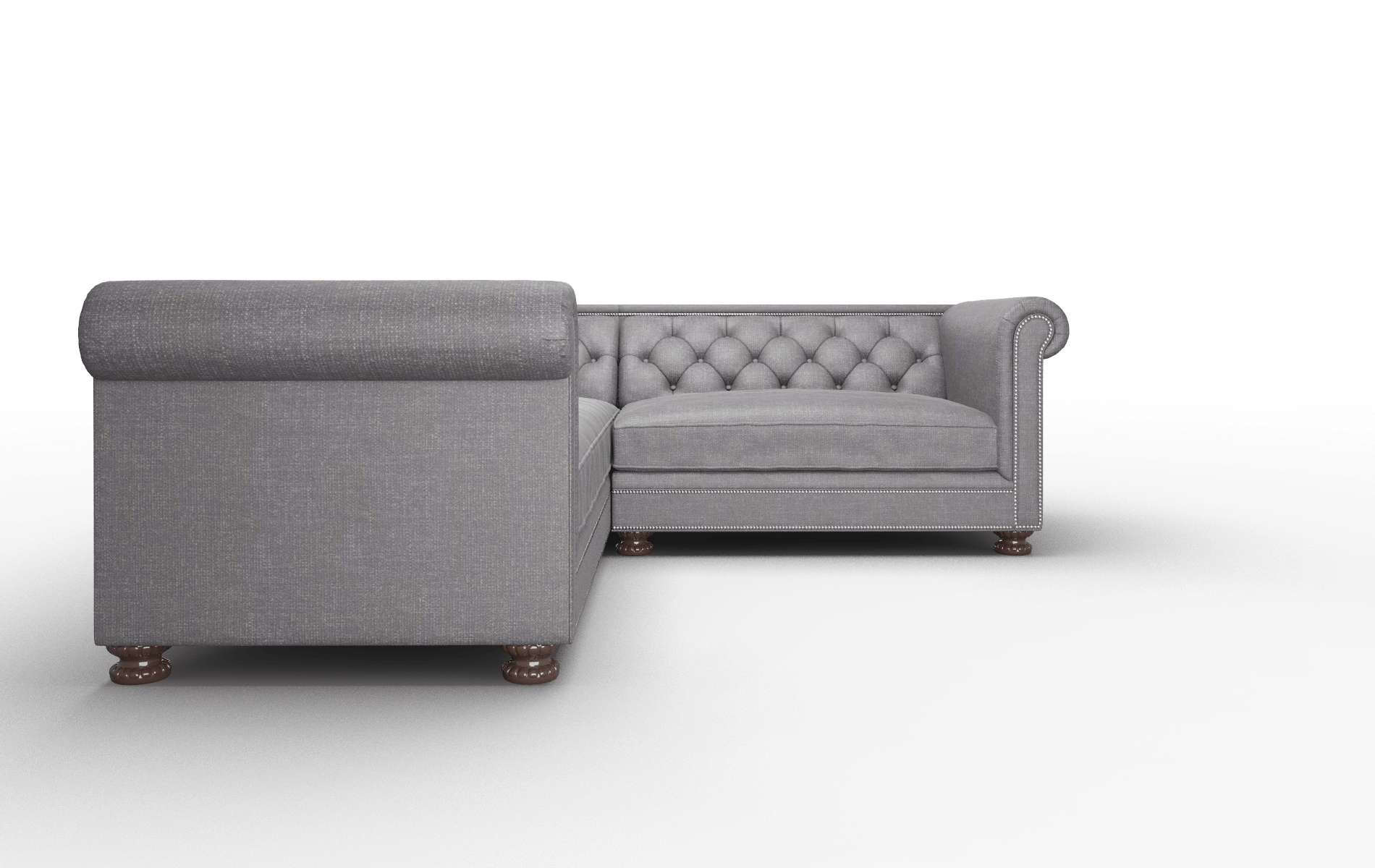 Athens Venus Onyx Sectional espresso legs 2
