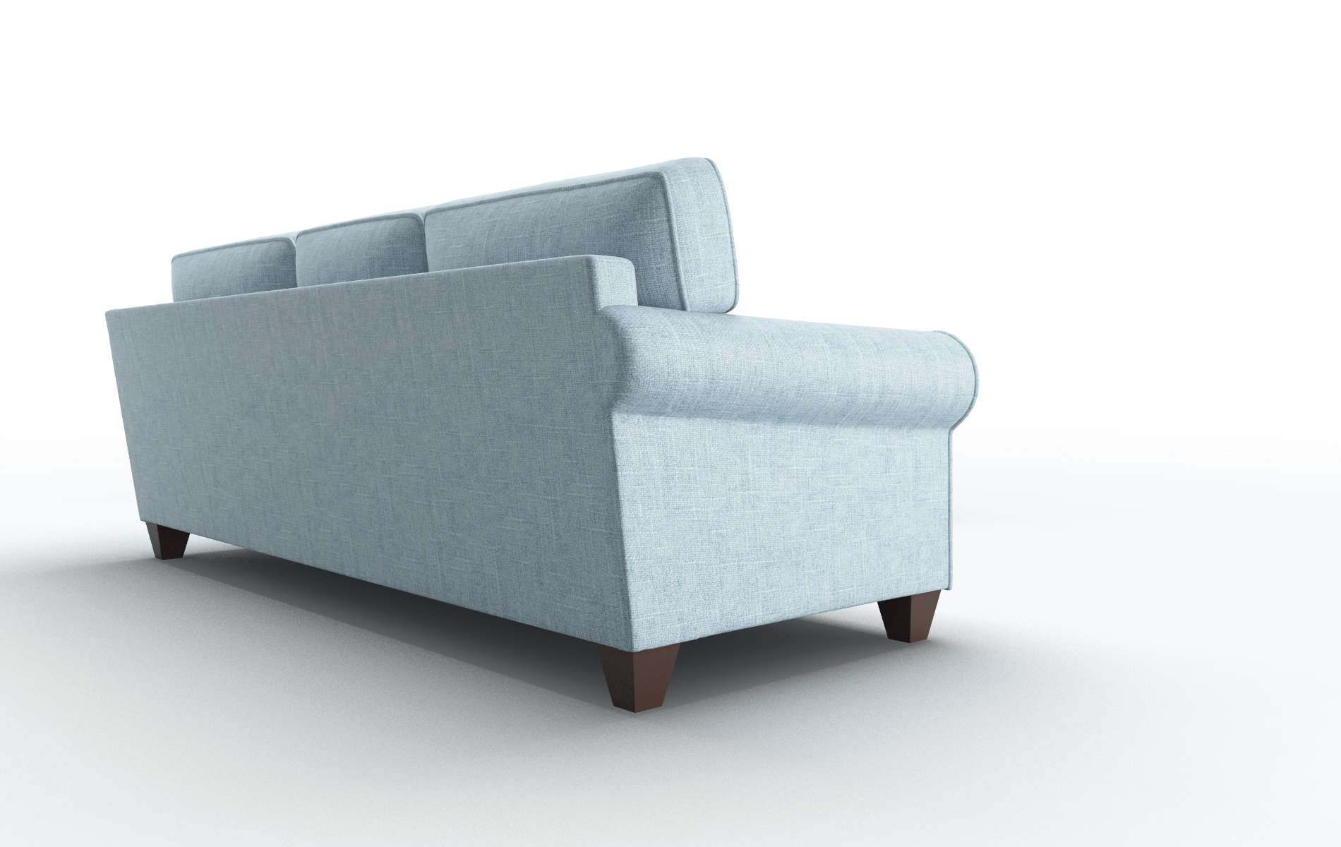 Augusta Atlas Turquoise Sectional espresso legs 3