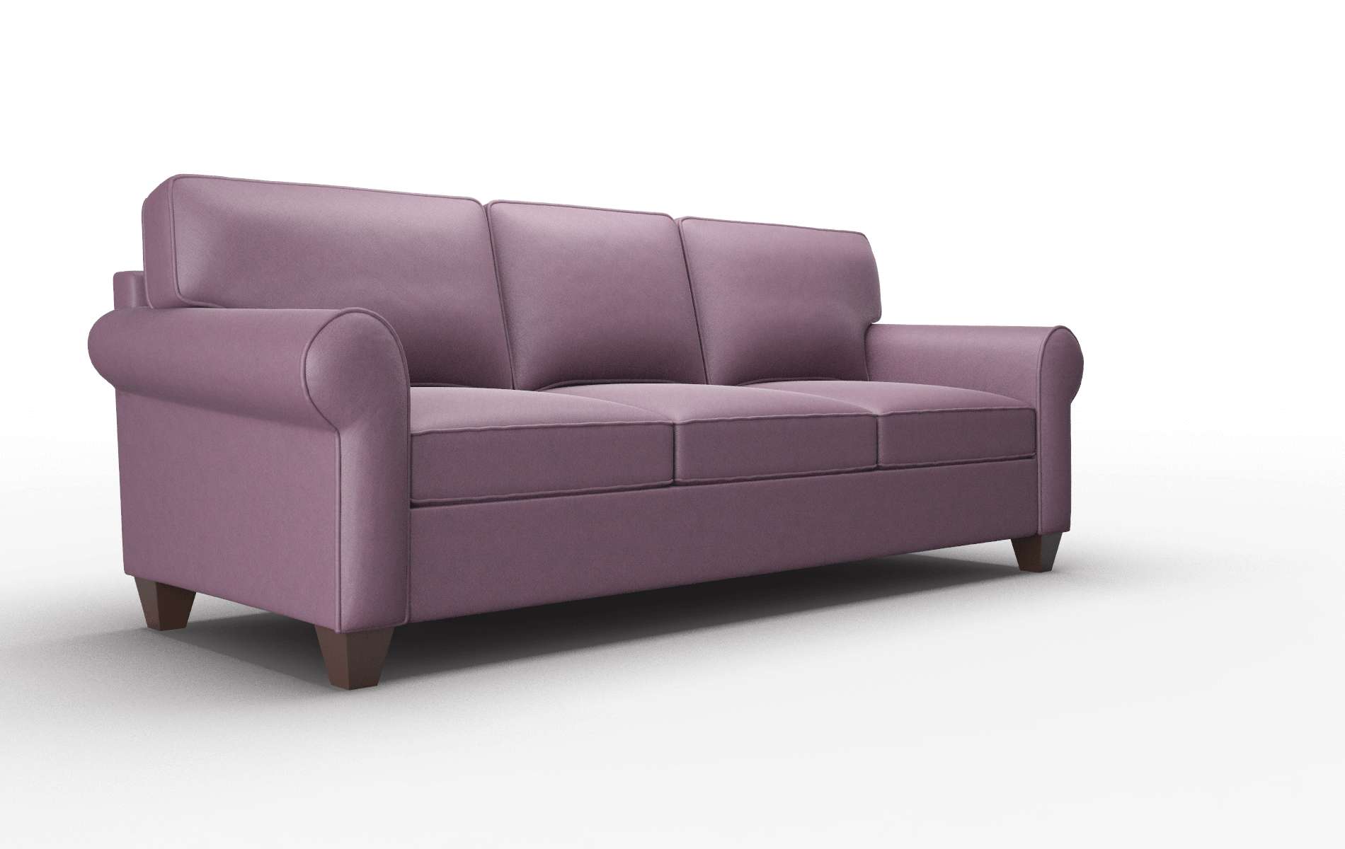 Augusta Bella Aubergine Sofa espresso legs 2