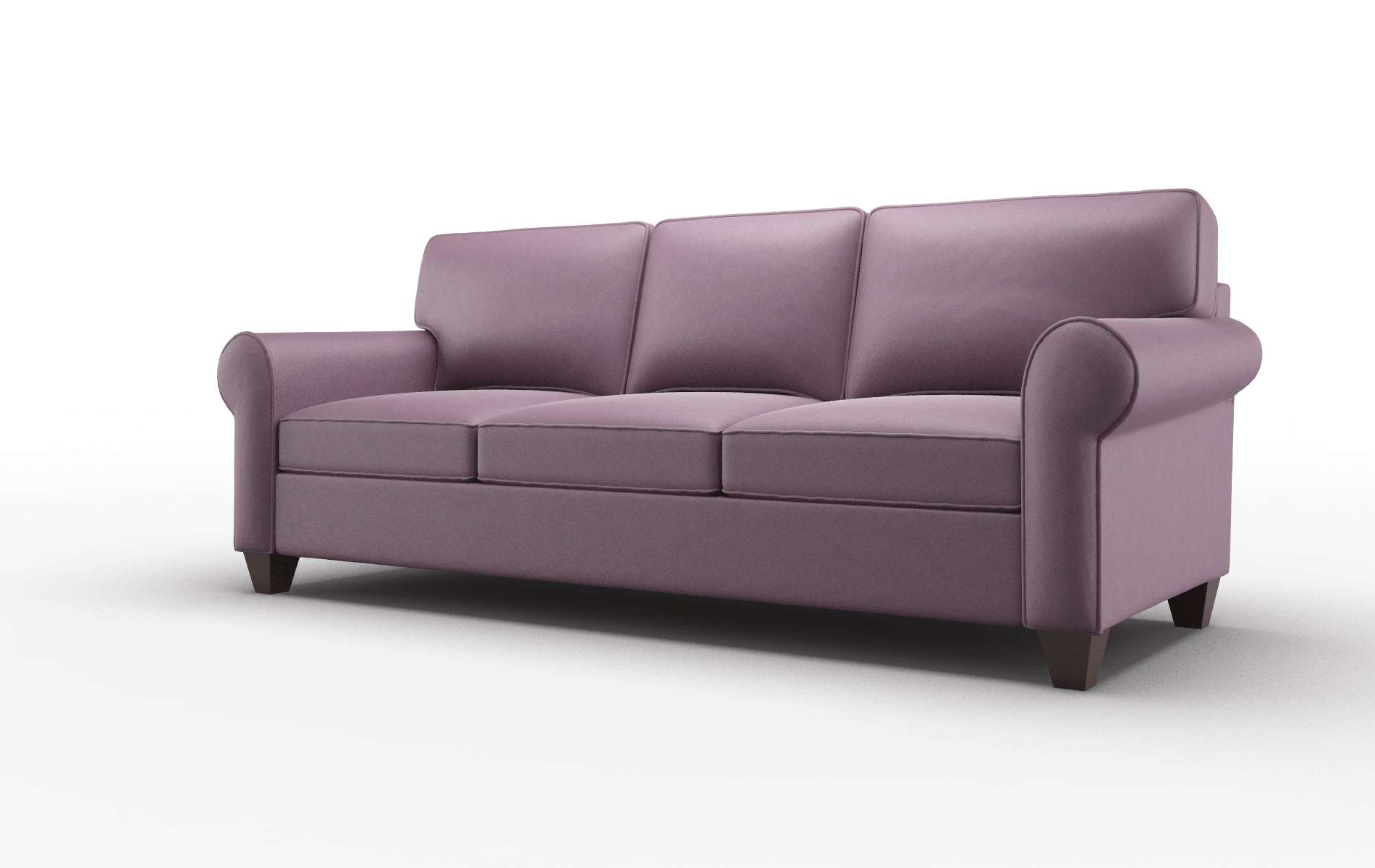 Augusta Bella Aubergine Sofa espresso legs 4
