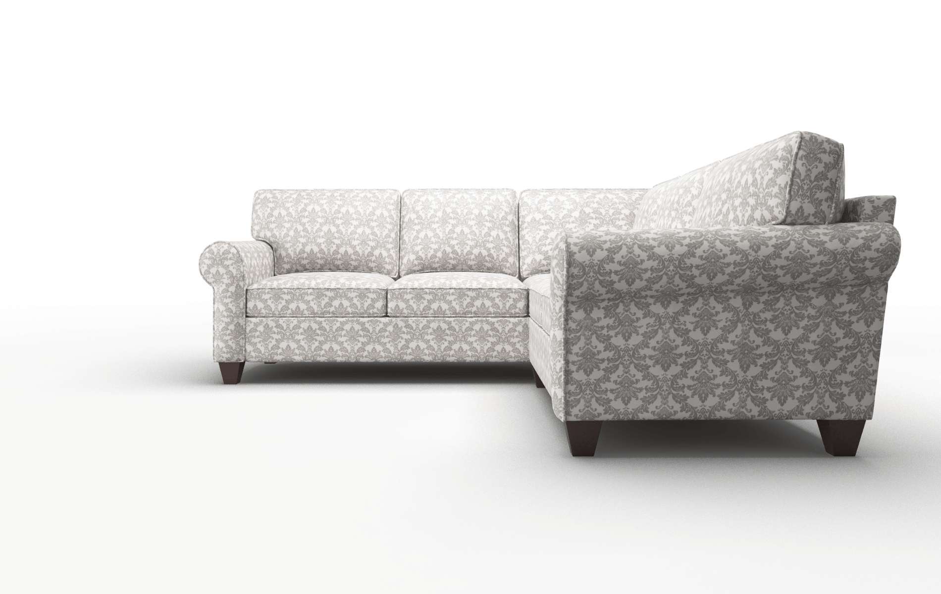 Augusta Bergamo Dove Sectional espresso legs 5