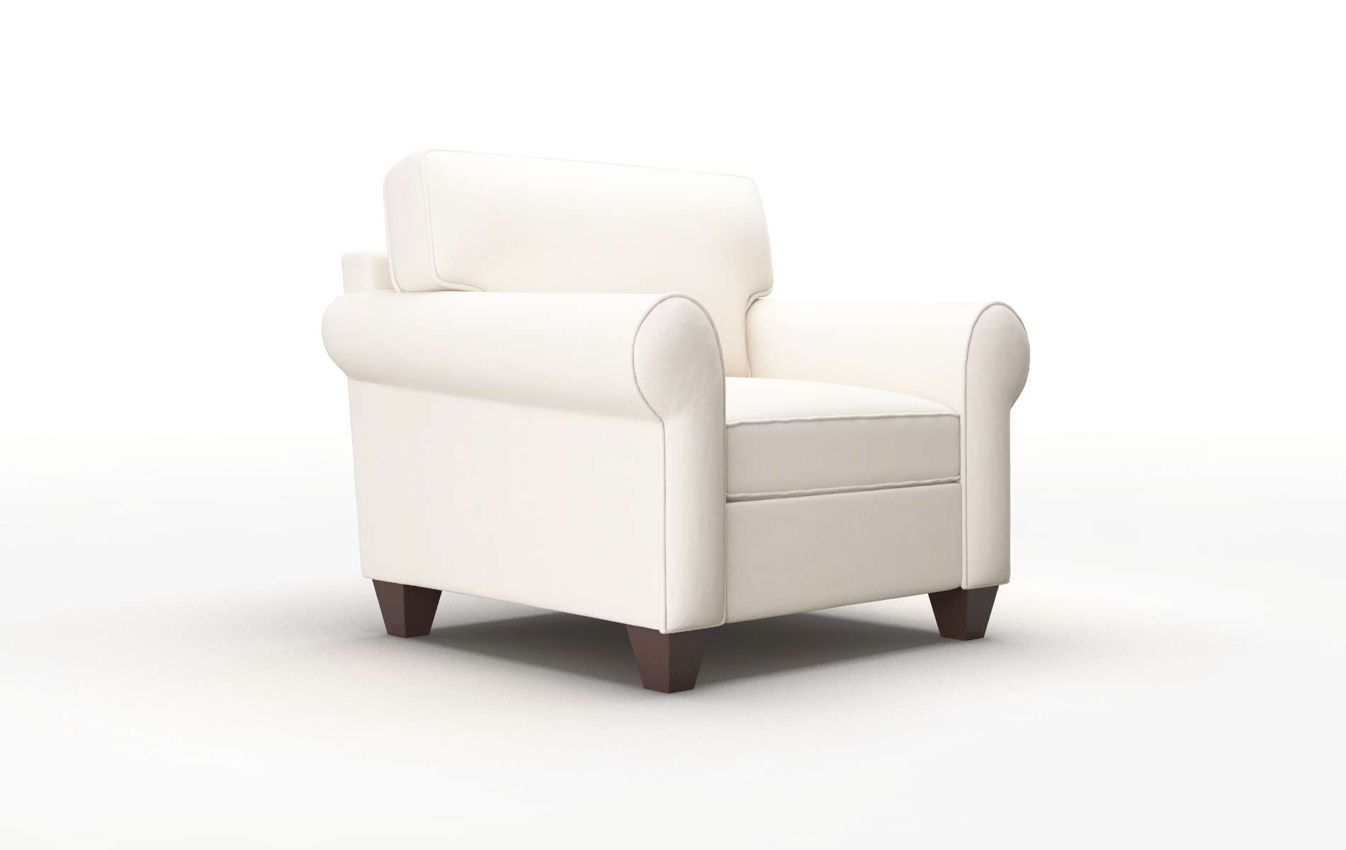 Augusta Blanche Milky Chair espresso legs 2