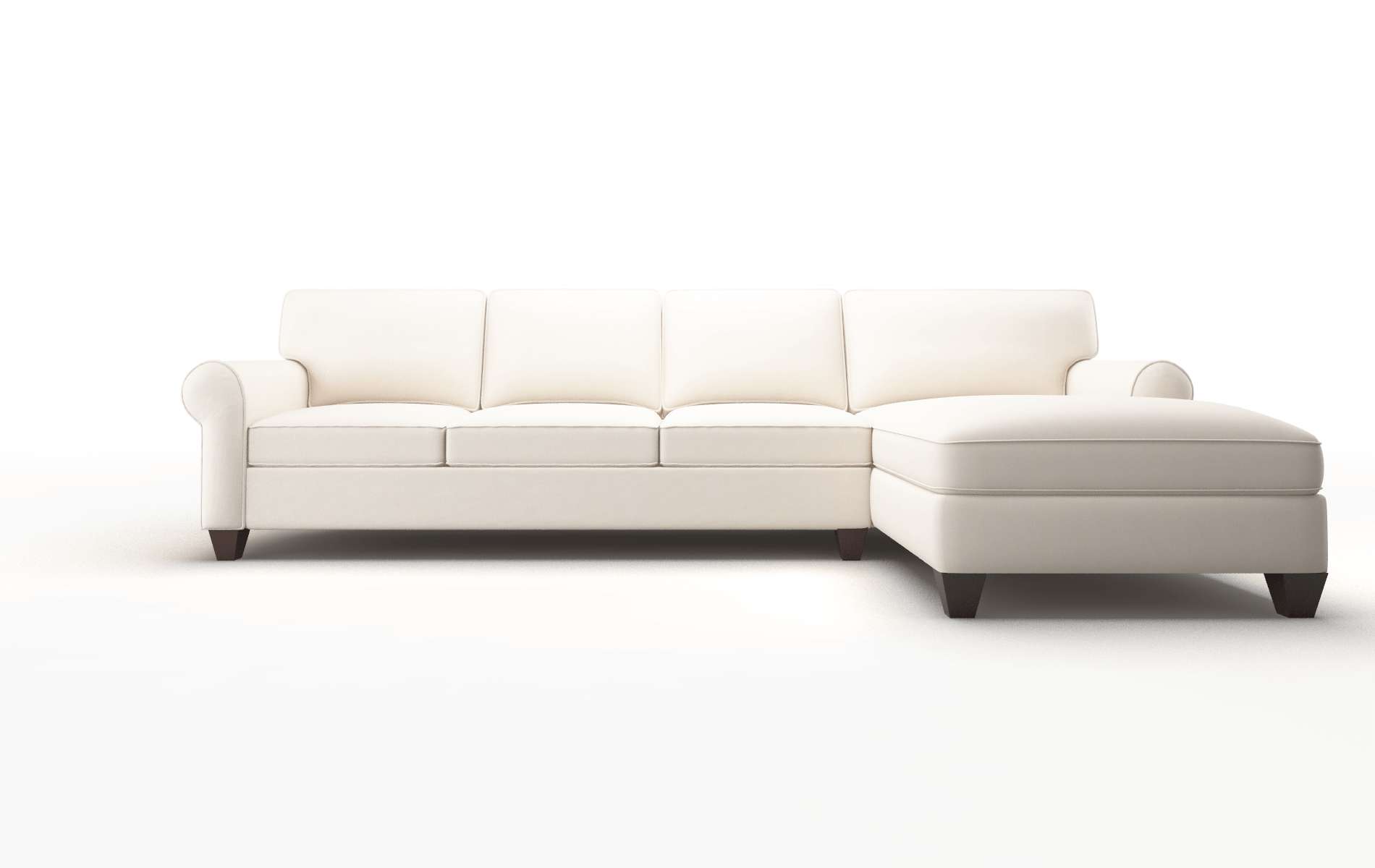 Augusta Blanche milky Panel Espresso Legs  1