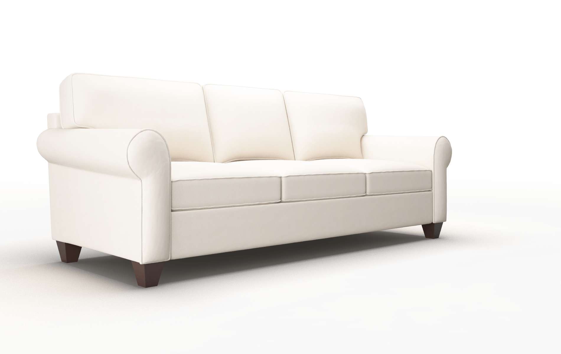 Augusta Blanche Milky Sofa espresso legs 2
