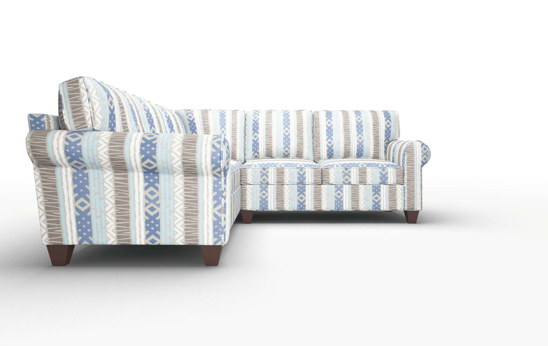 Augusta Bodhi Indigo Sectional espresso legs 2