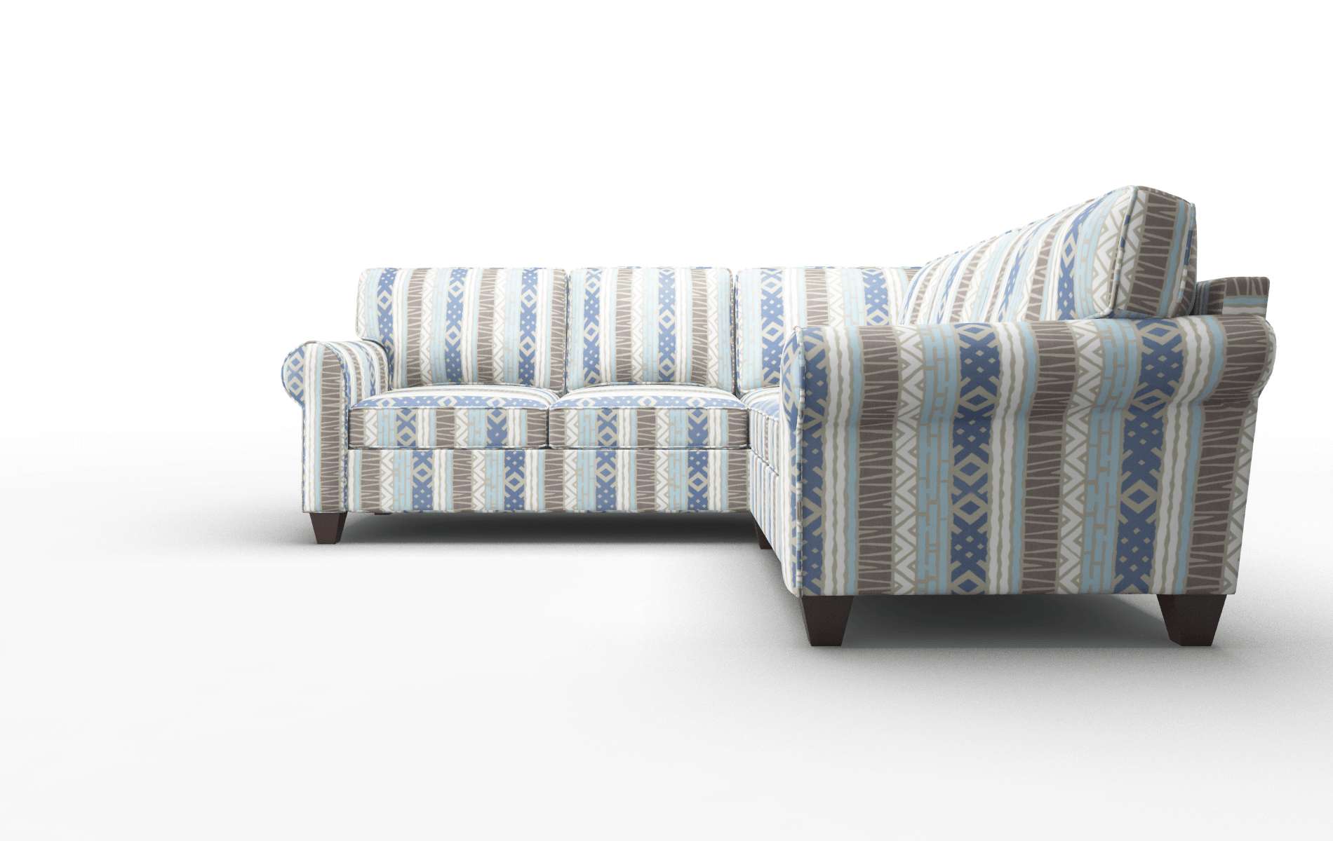 Augusta Bodhi Indigo Sectional espresso legs 5