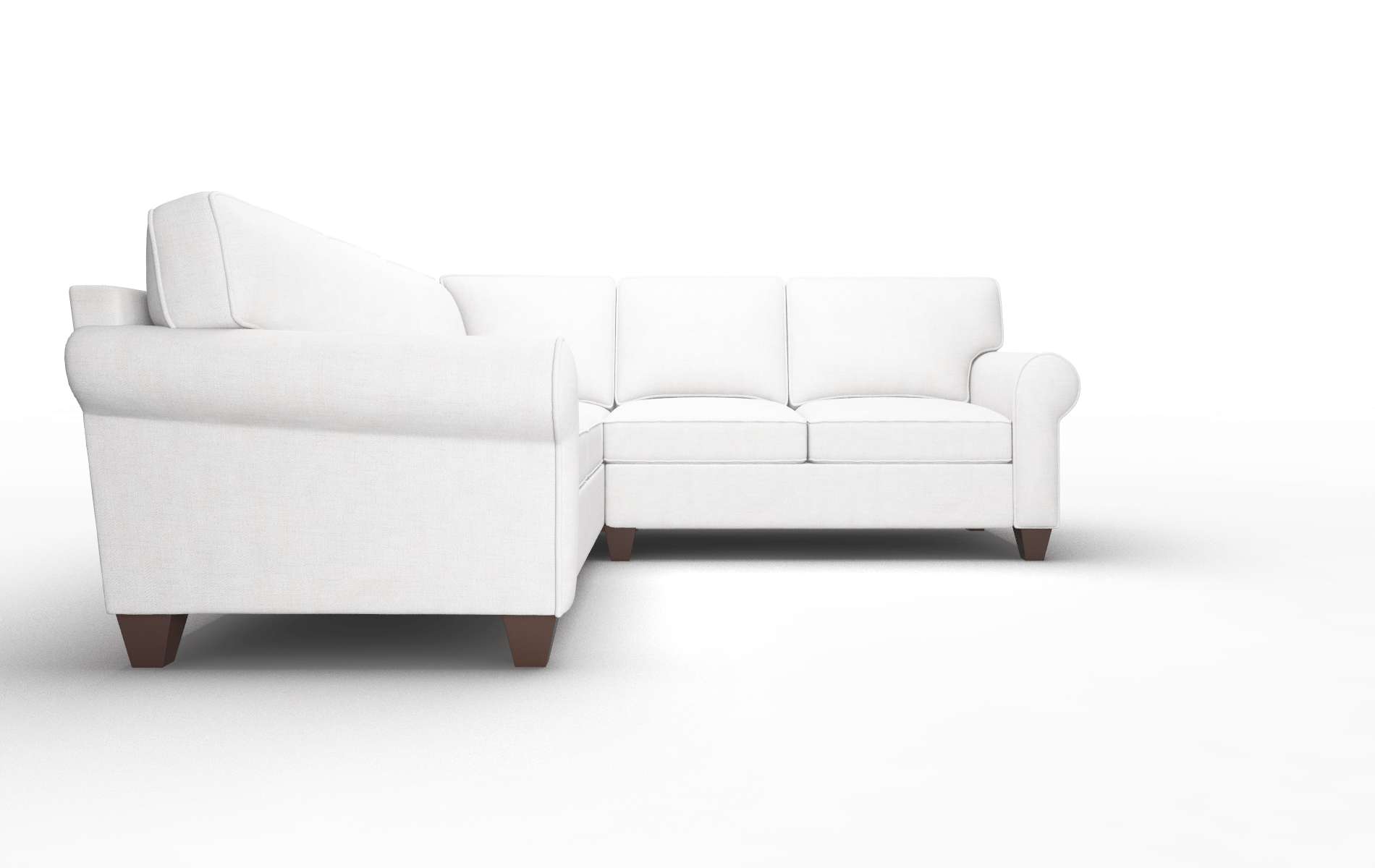 Augusta Catalina Ivory Sectional espresso legs 2