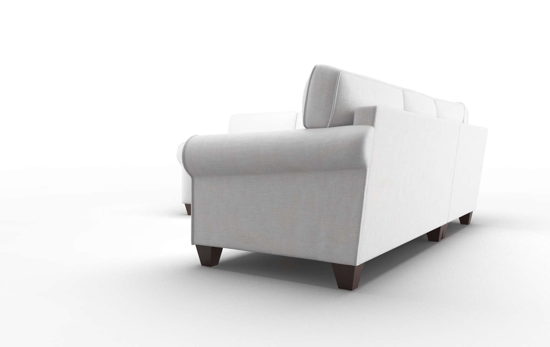 Augusta Catalina Ivory Sectional espresso legs 4