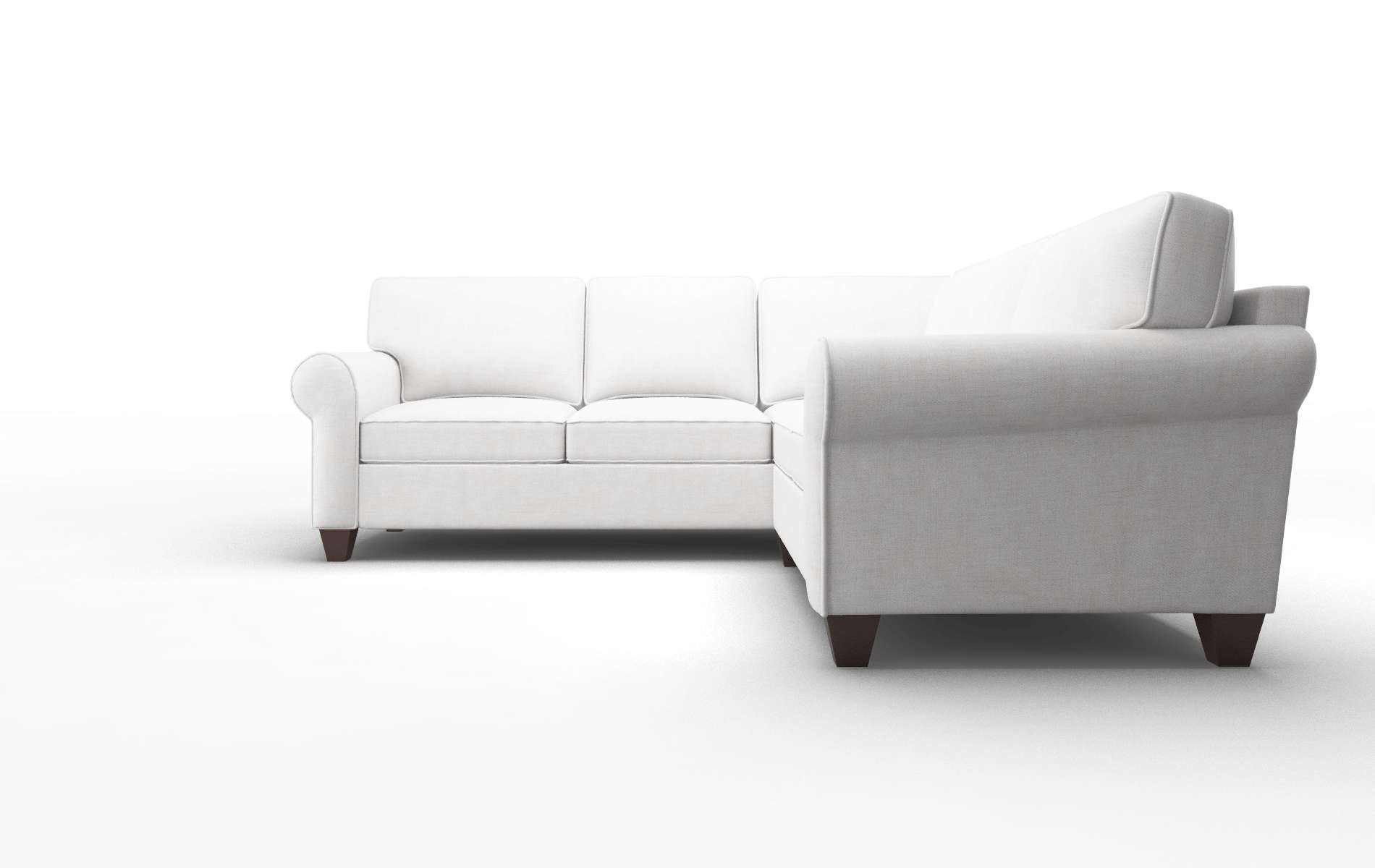 Augusta Catalina Ivory Sectional espresso legs 5