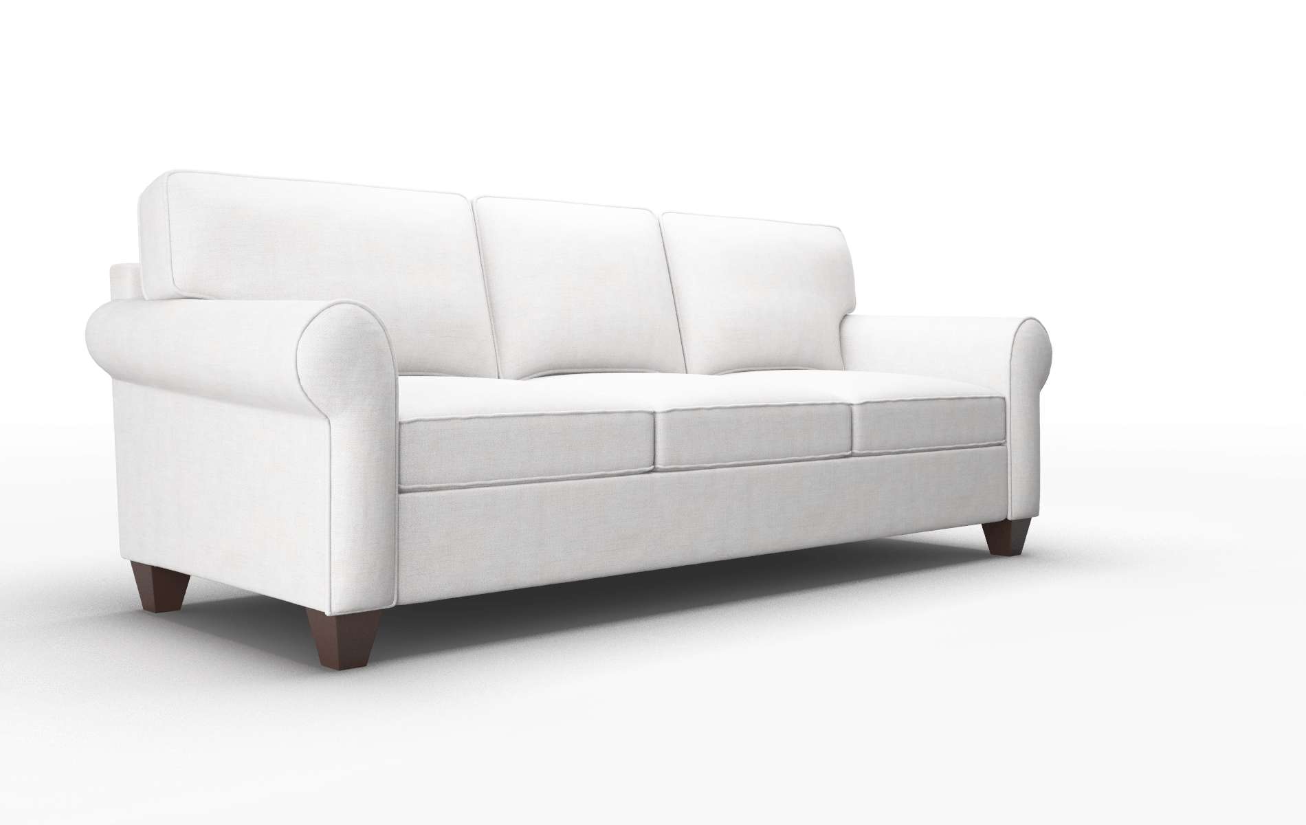 Augusta Catalina Ivory Sofa espresso legs 2