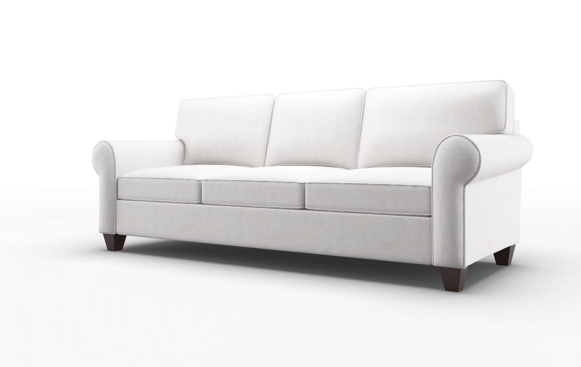 Augusta Catalina Ivory Sofa espresso legs 4