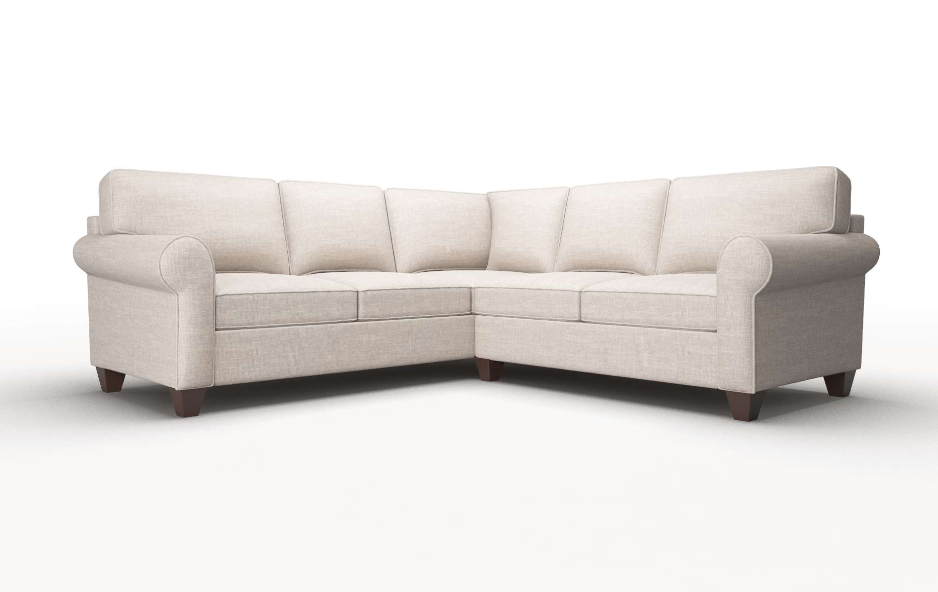 Augusta Clyde Dolphin Sectional espresso legs 1