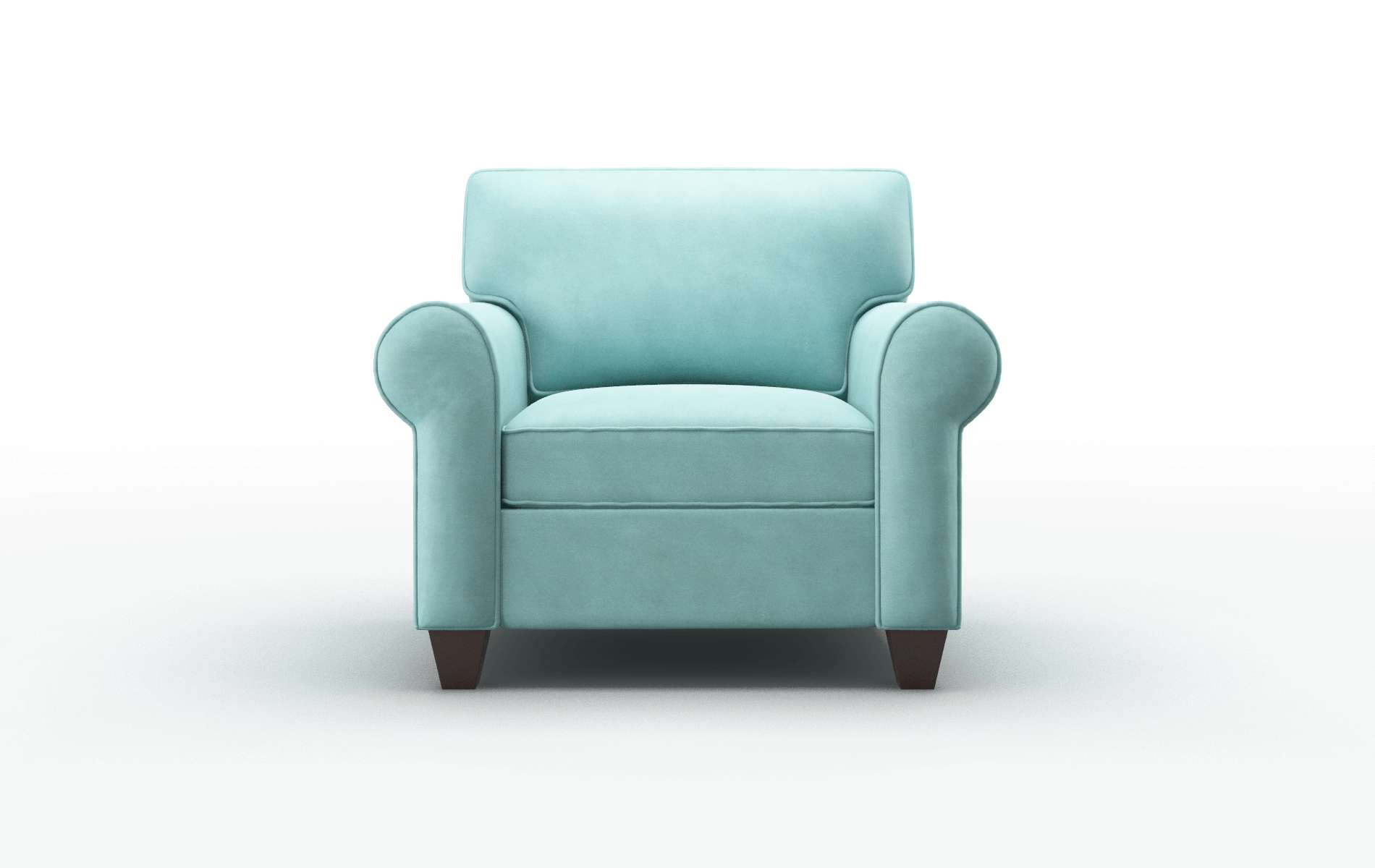 Augusta Curious Turquoise Chair espresso legs 1