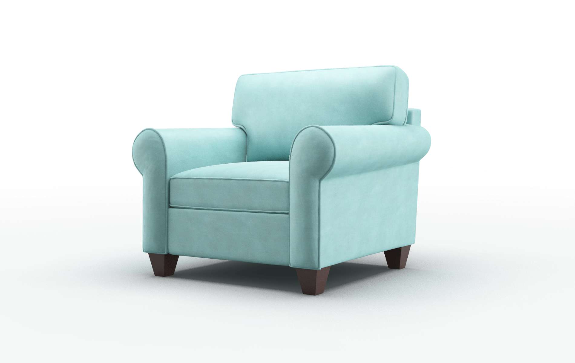 Augusta Curious Turquoise Chair espresso legs 4