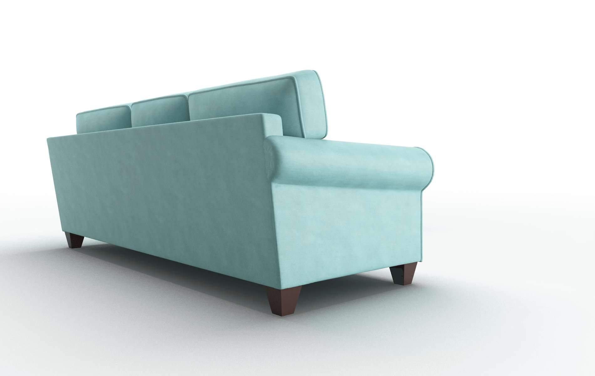 Augusta Curious Turquoise Sectional espresso legs 3