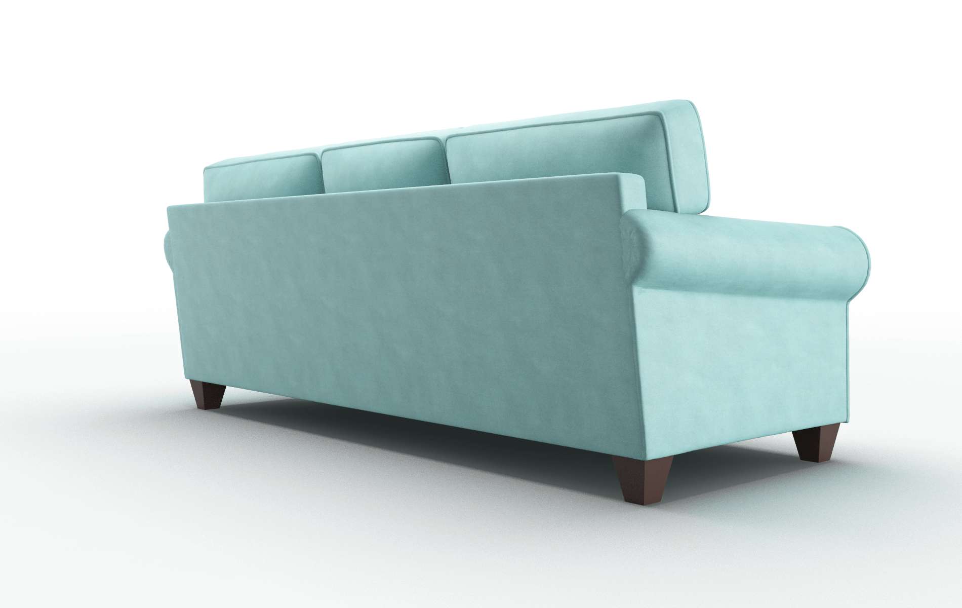 Augusta Curious Turquoise Sofa espresso legs 5