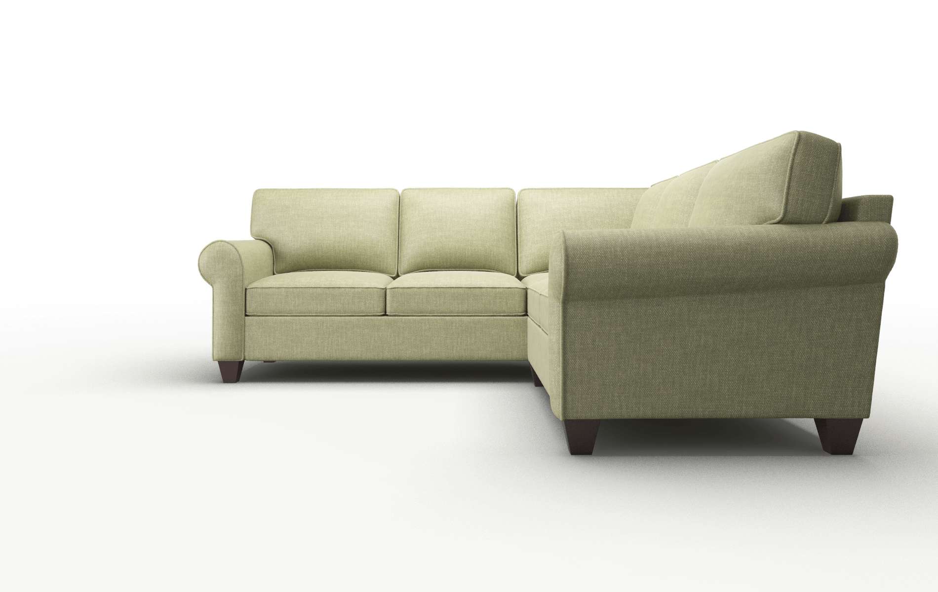 Augusta Durham Lime Sectional espresso legs 5