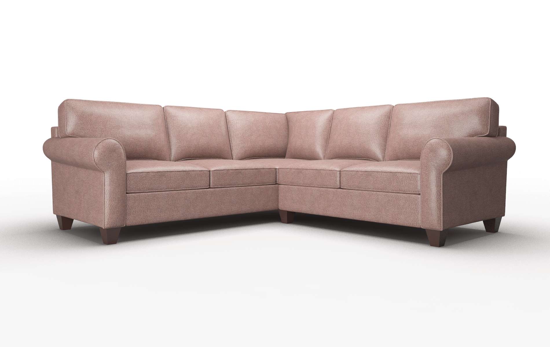 Augusta Ford Brown Sectional espresso legs 1