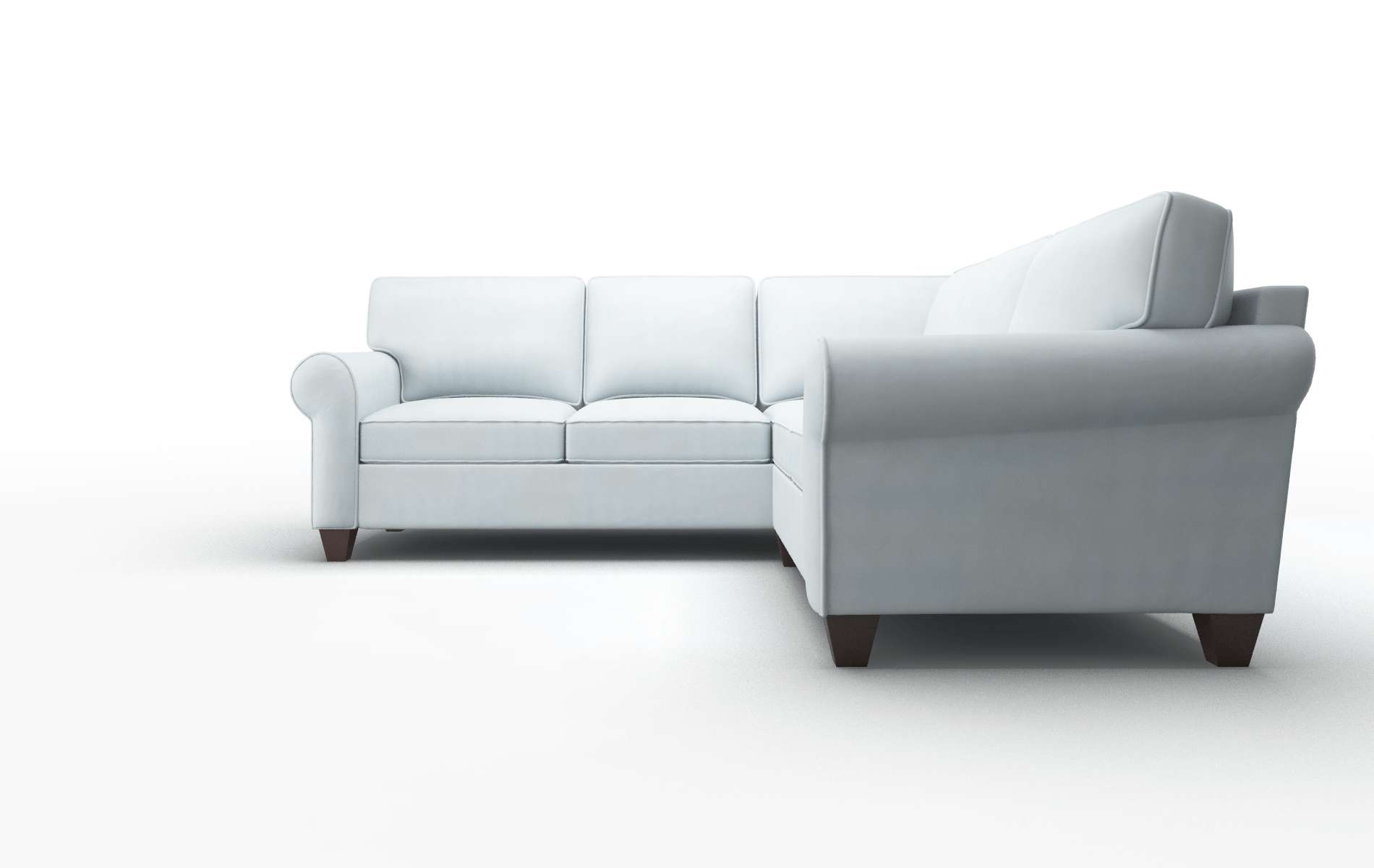 Augusta Hathaway Aqua Sectional espresso legs 5