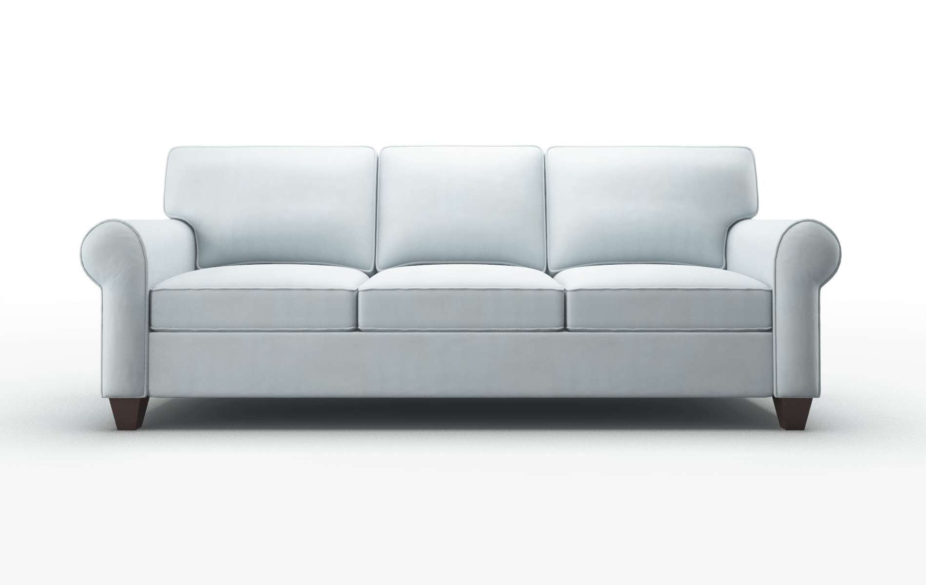 Augusta Hathaway Aqua Sofa espresso legs 1