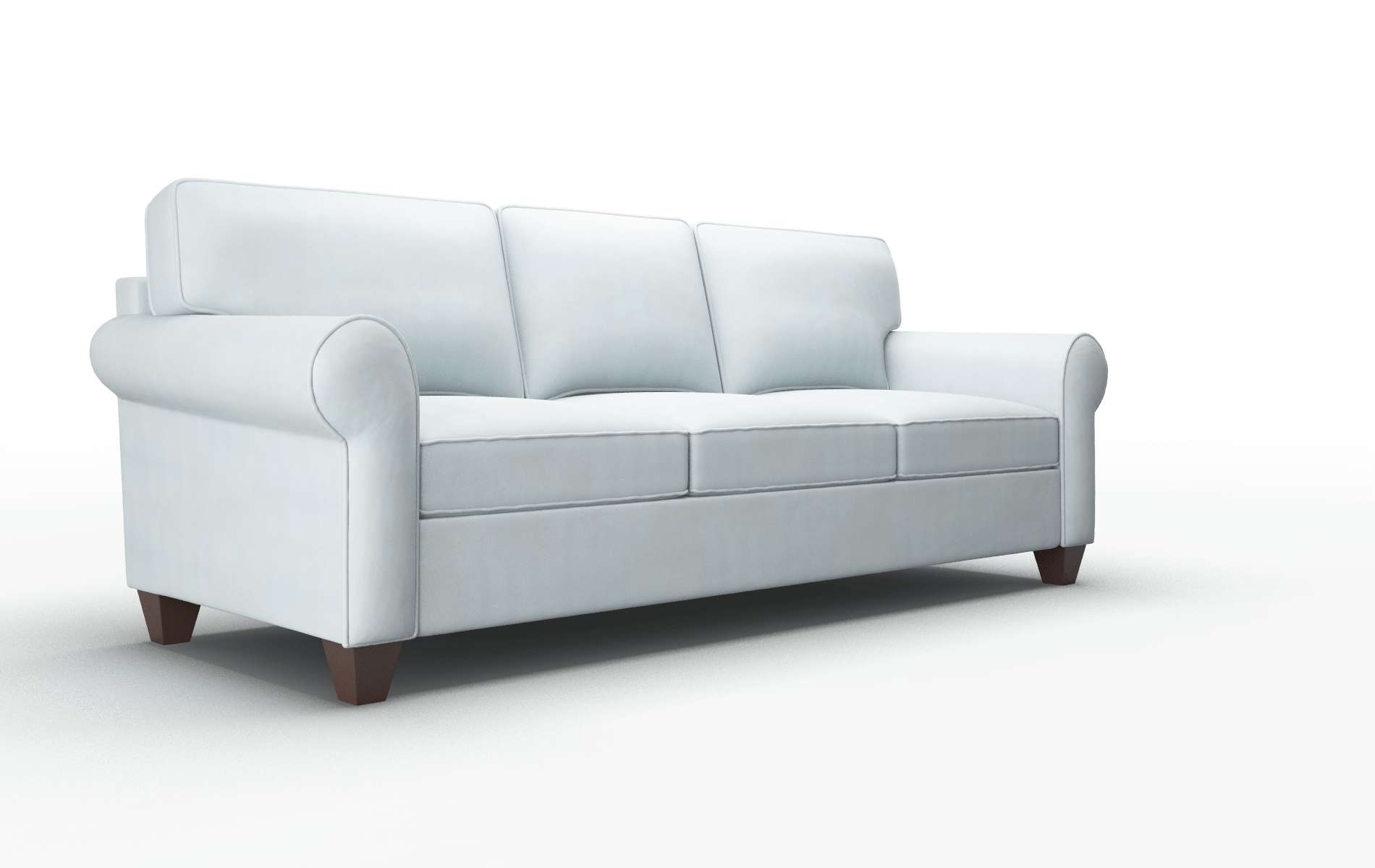 Augusta Hathaway Aqua Sofa espresso legs 2