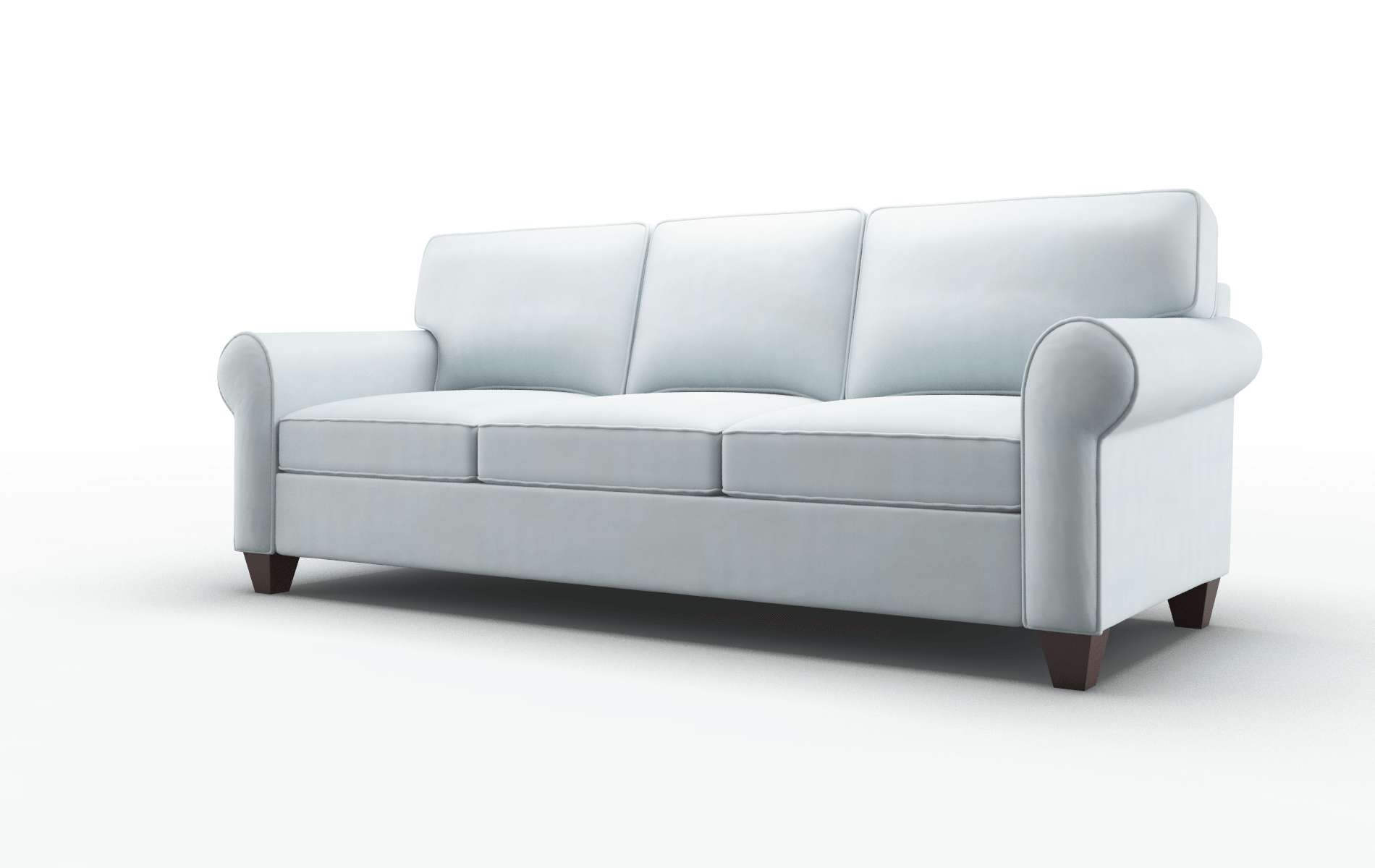 Augusta Hathaway Aqua Sofa espresso legs 4