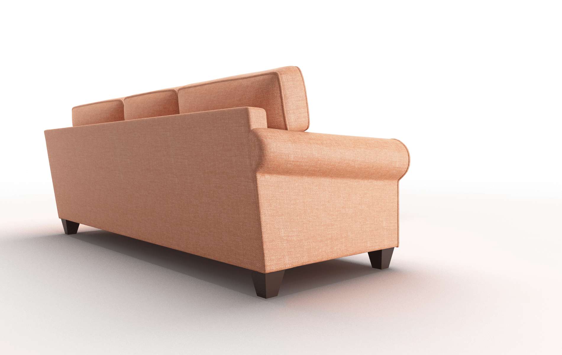 Augusta Hepburn Appricot Sectional espresso legs 3