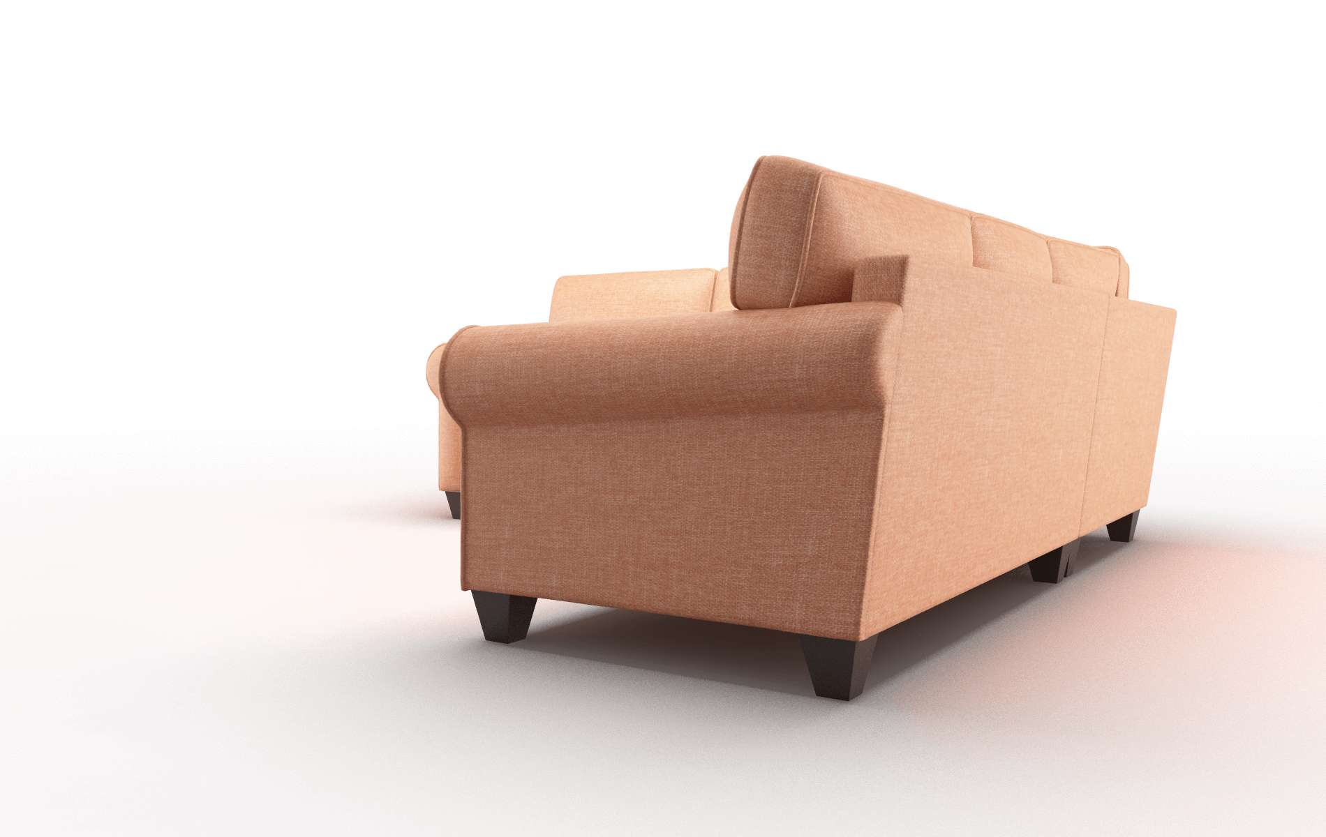 Augusta Hepburn Appricot Sectional espresso legs 4